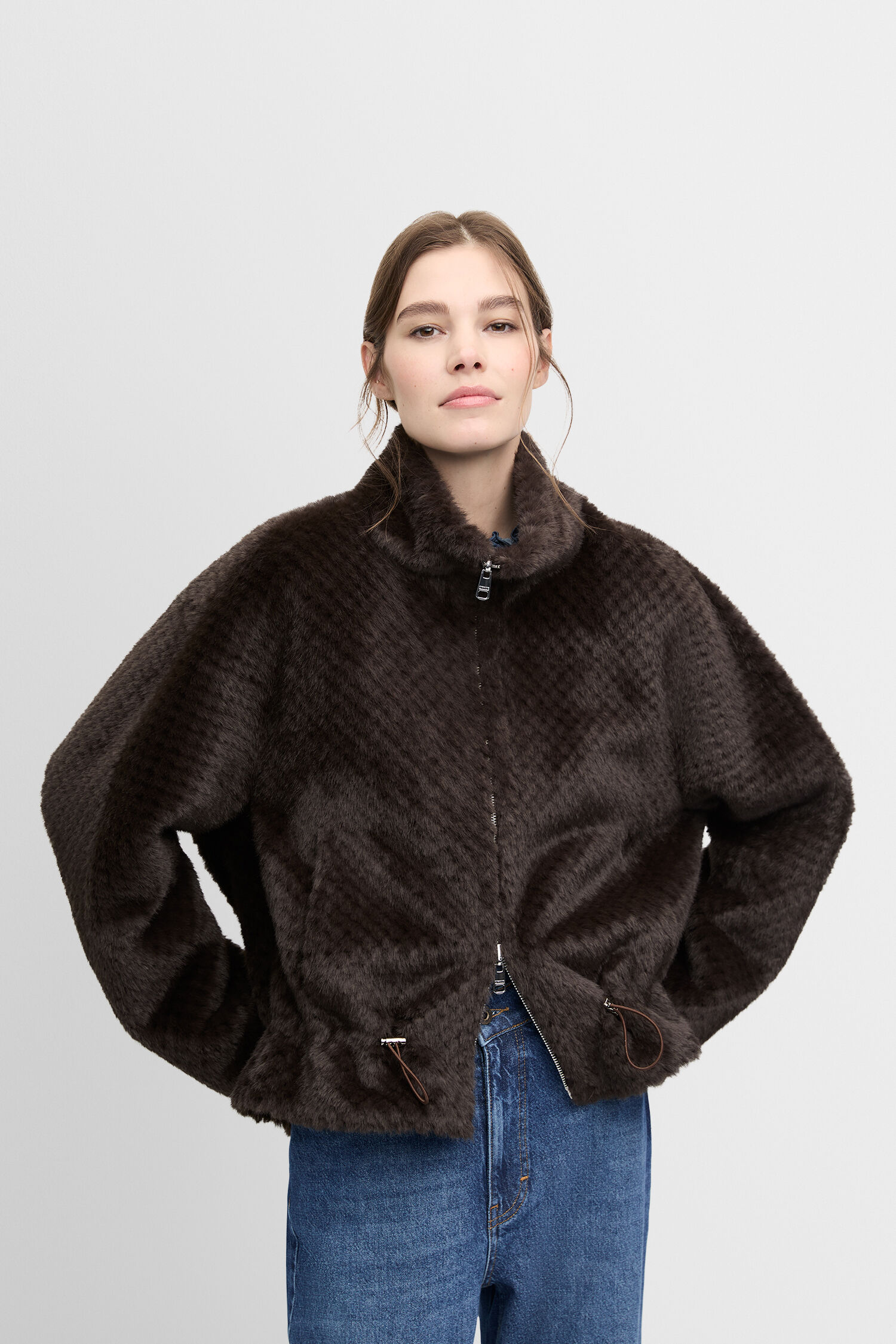 Bekleidung, Mantel, Jacke, Strickwaren, Pullover