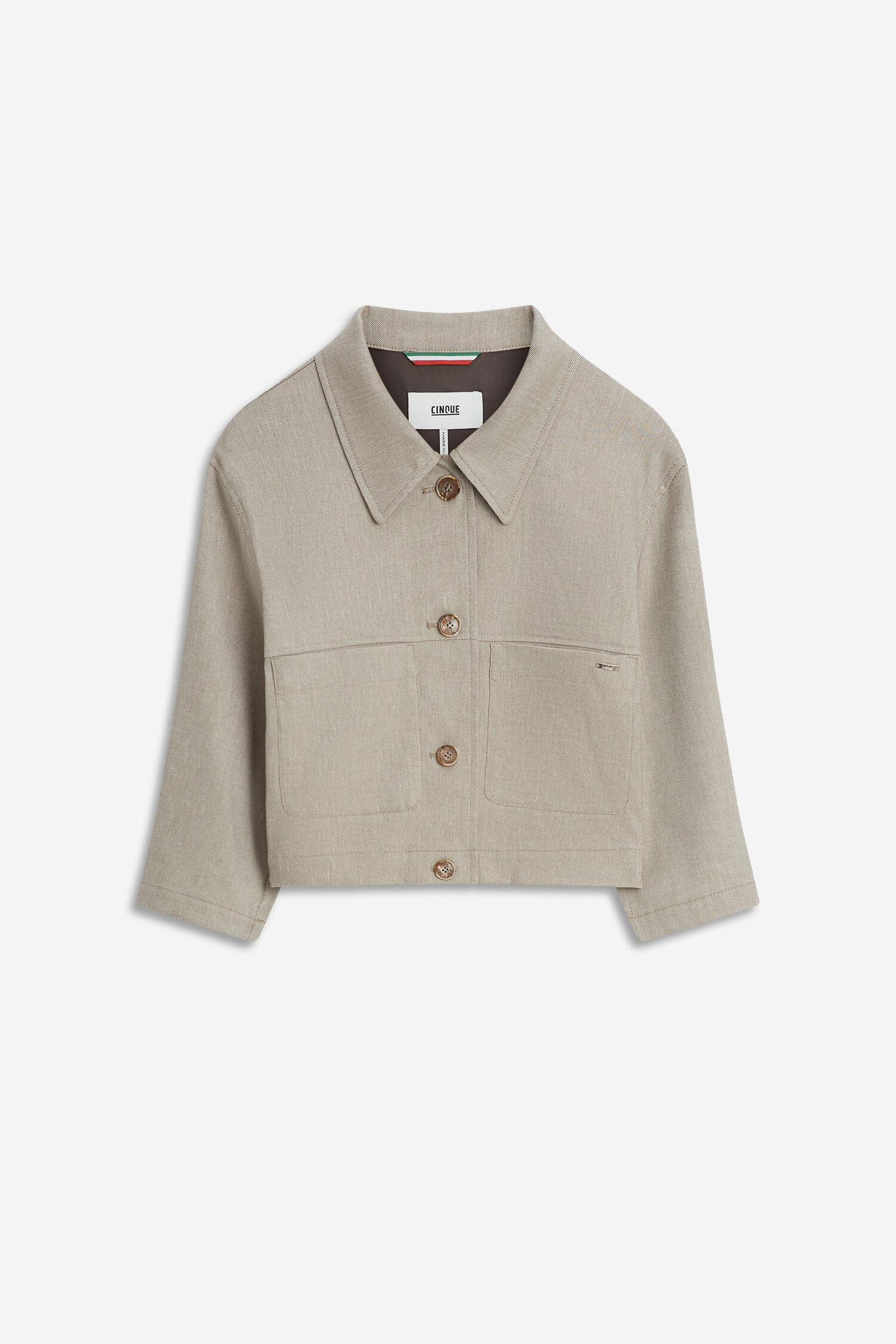 Leinen, Mantel, Jacke, Langarm, Hemd