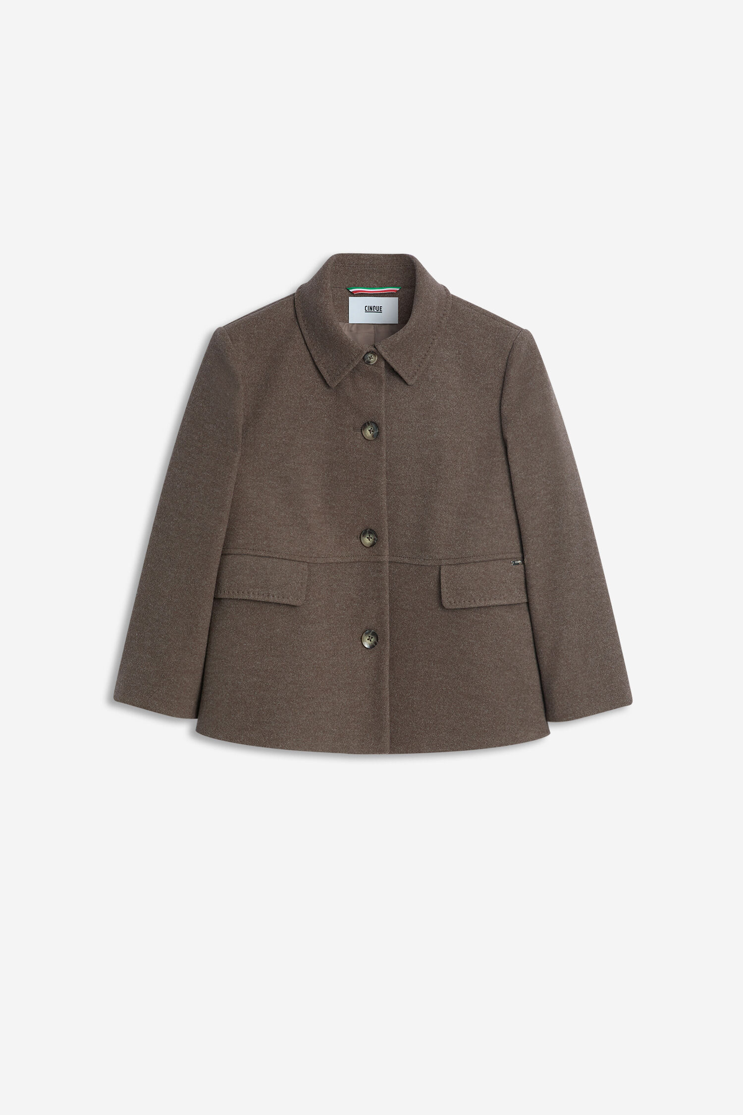 Wollmantel, Braun, Jacket, Knopfleiste, Kleiderjacke