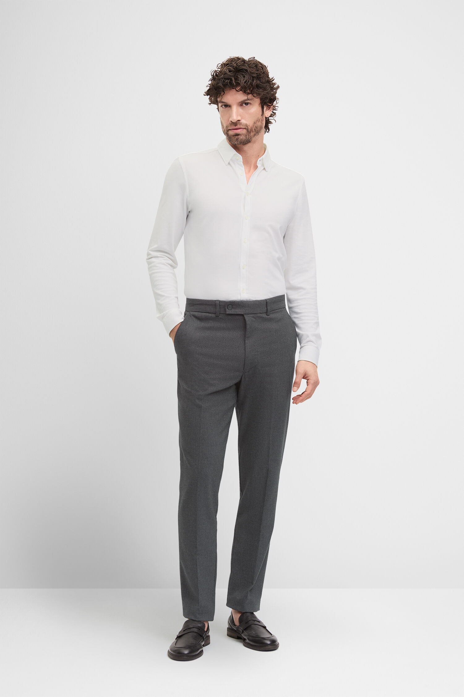 Hosen, Hemd, Bluse, Langarm, Person