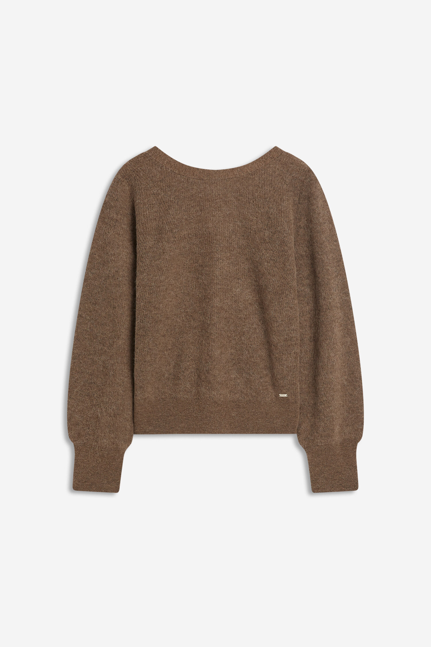 Pullover, Strickpullover, Langarm, Braun, Kuschelig