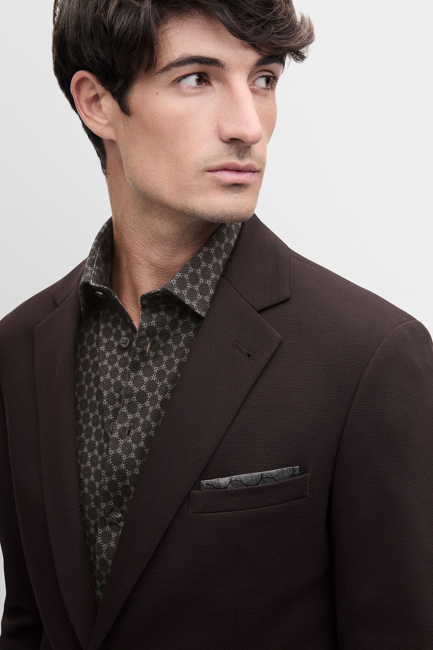 Anzug, Blazer, Revers, Brusttasche, Hemd Muster