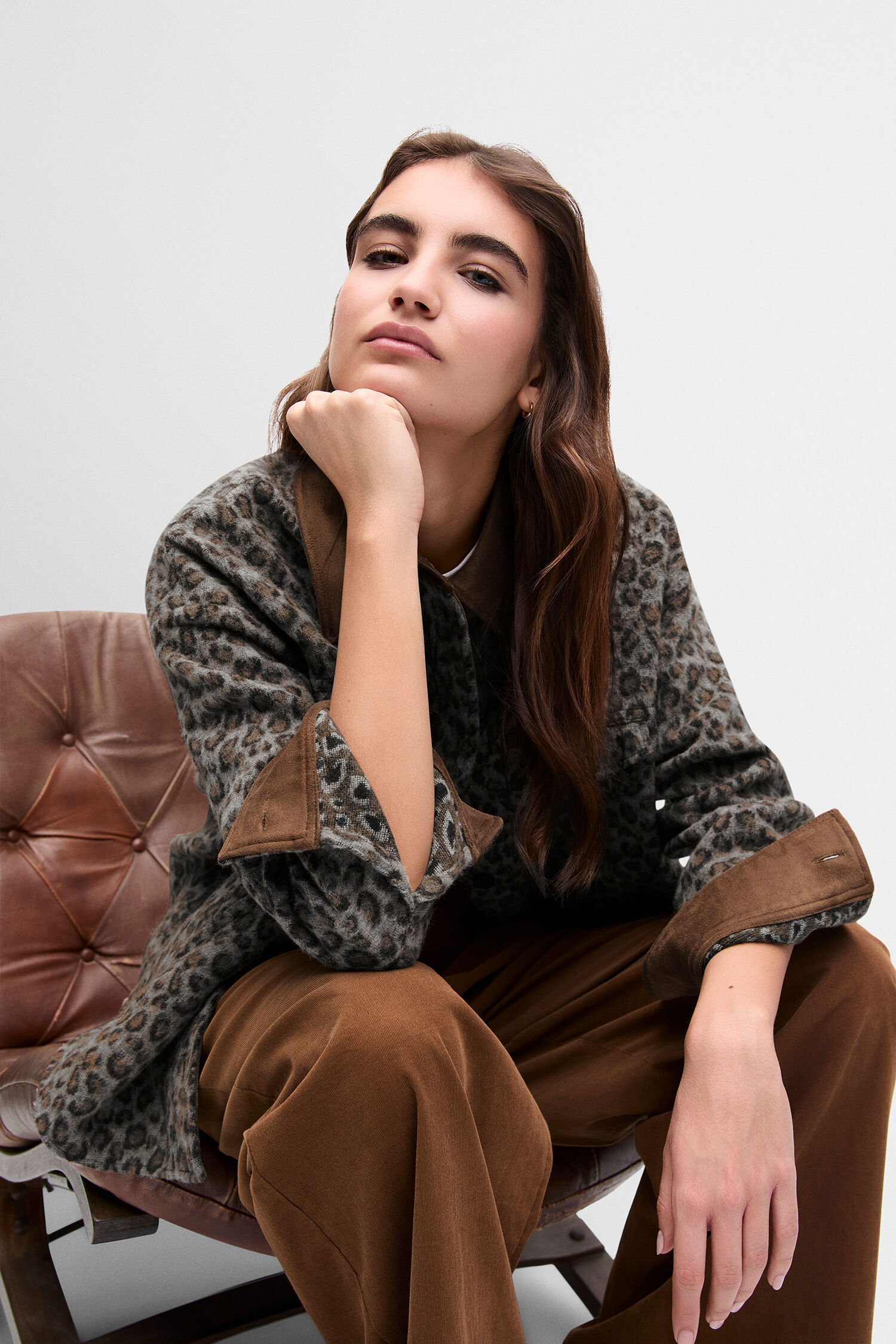 Leopardene Muster, Mantel, Braun, Leopalden Muster, Karo?