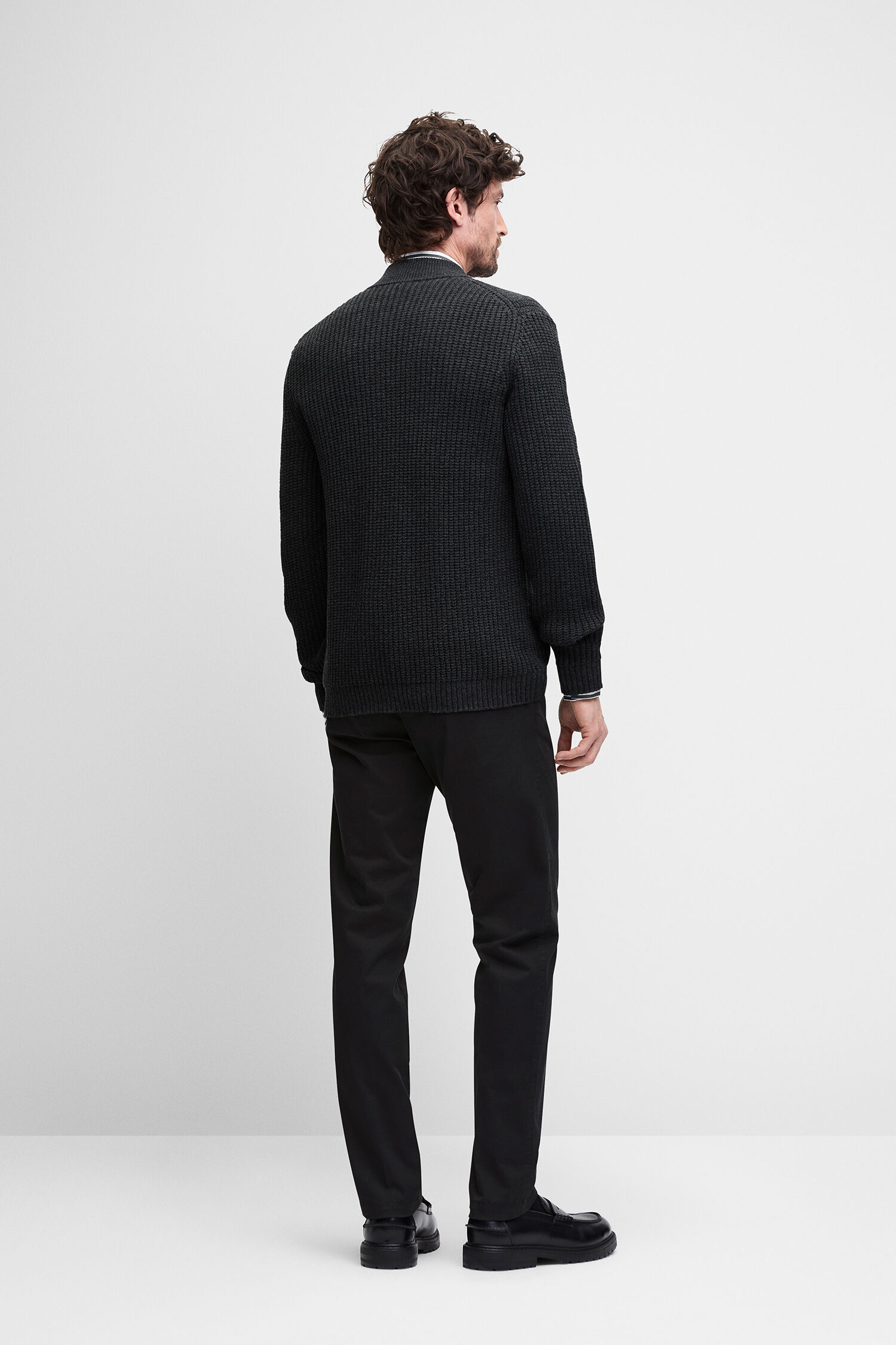 Strickpullover, Schwarz, Rundhals, Knwwear, Pullover