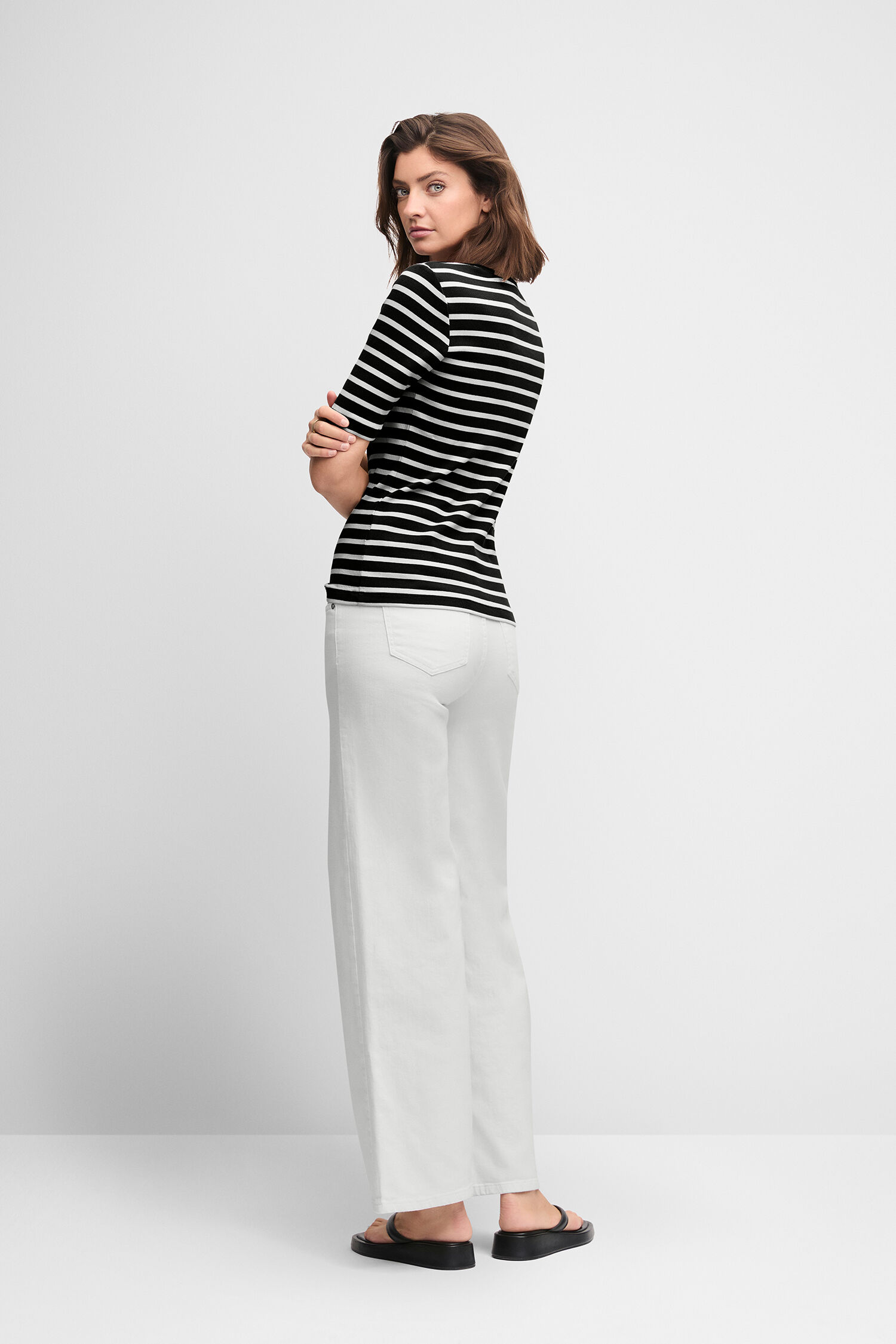 Hosen, Langarm, Bluse, Person, Frau