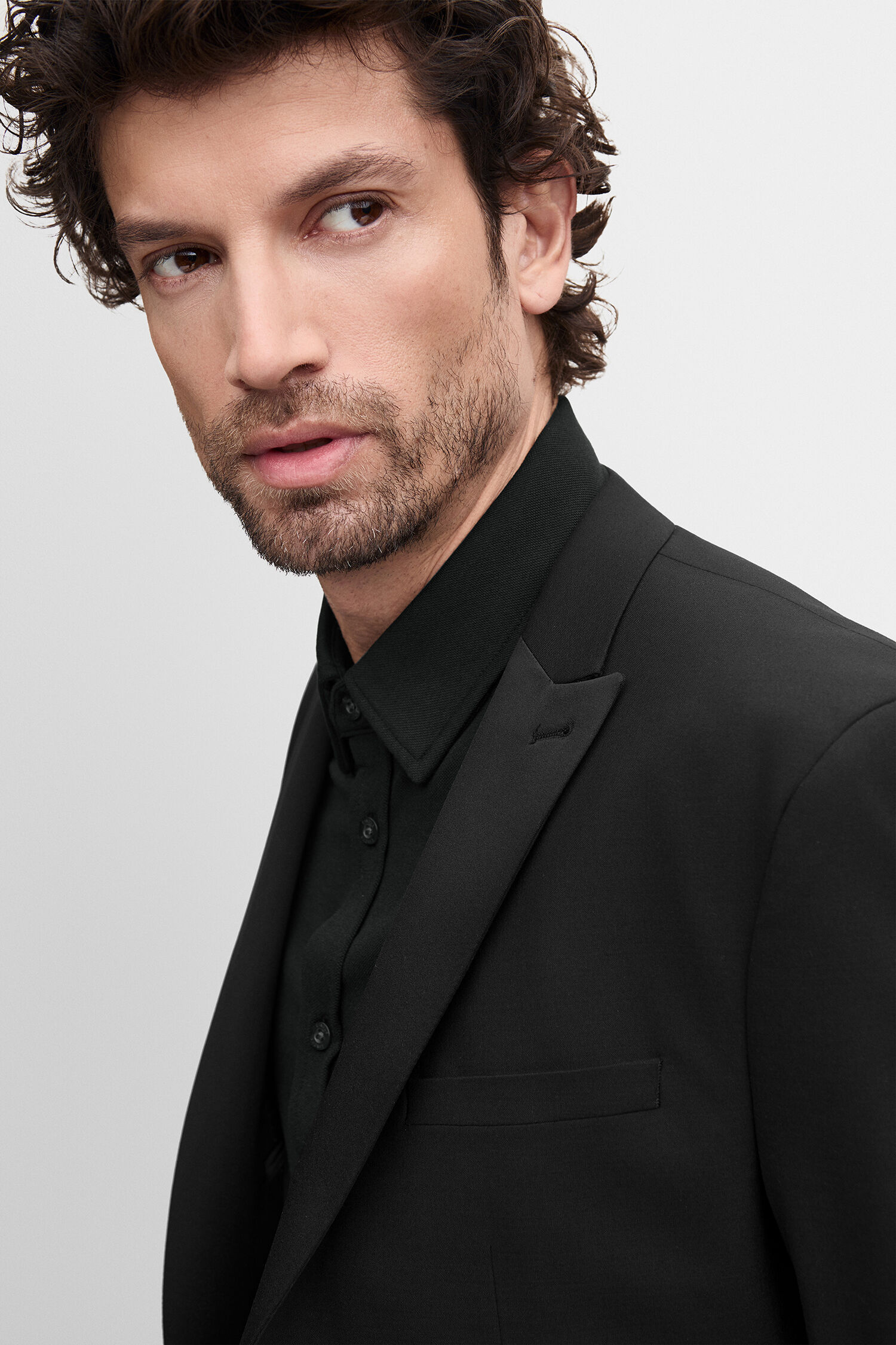 Anzug, Hemd, Dunkel, Sakko, Nodelinie