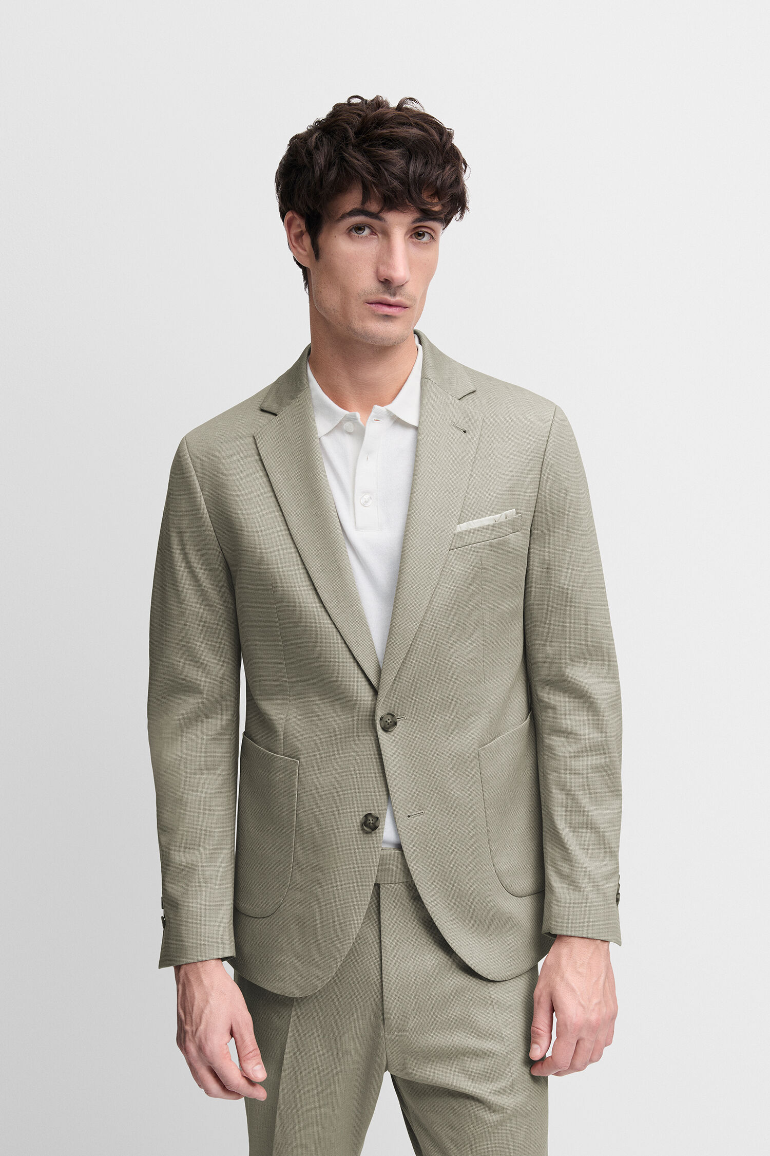 Blazer, Mantel, Jacke, Leinen, Khaki