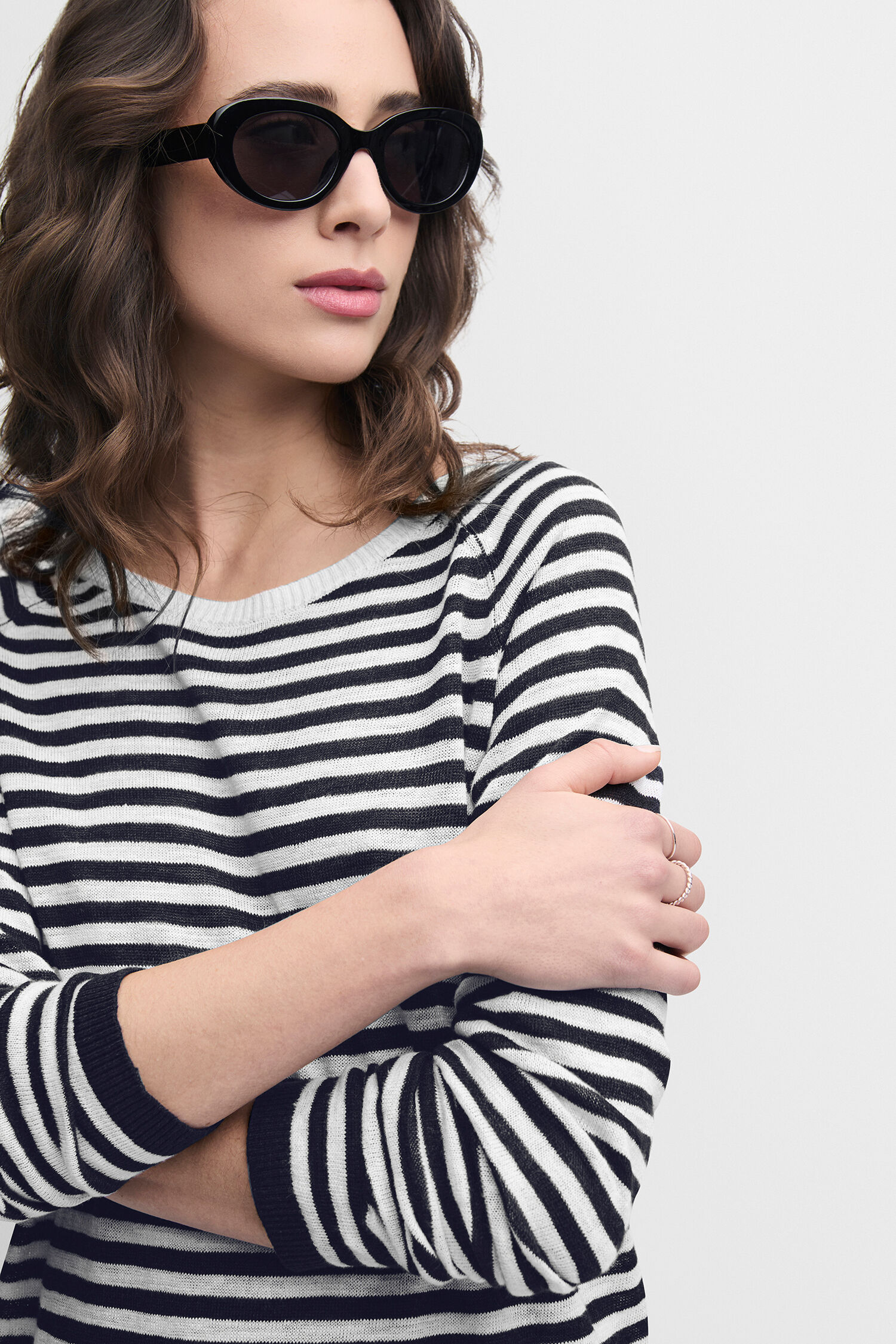 Langarm, Ärmel, Bluse, Sonnenbrille, T-shirt