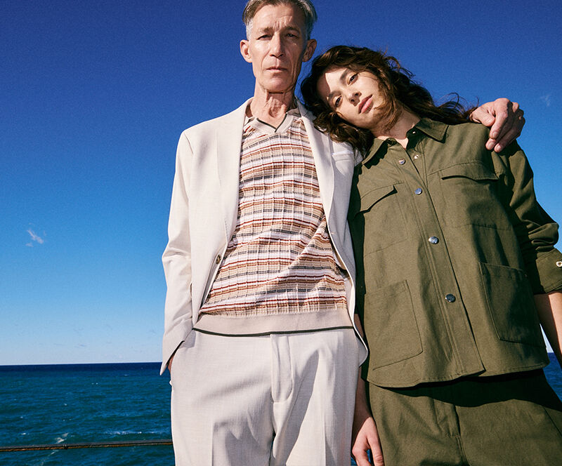 Anzug, Hemd, Karo-Muster, Plaid, Licht beige