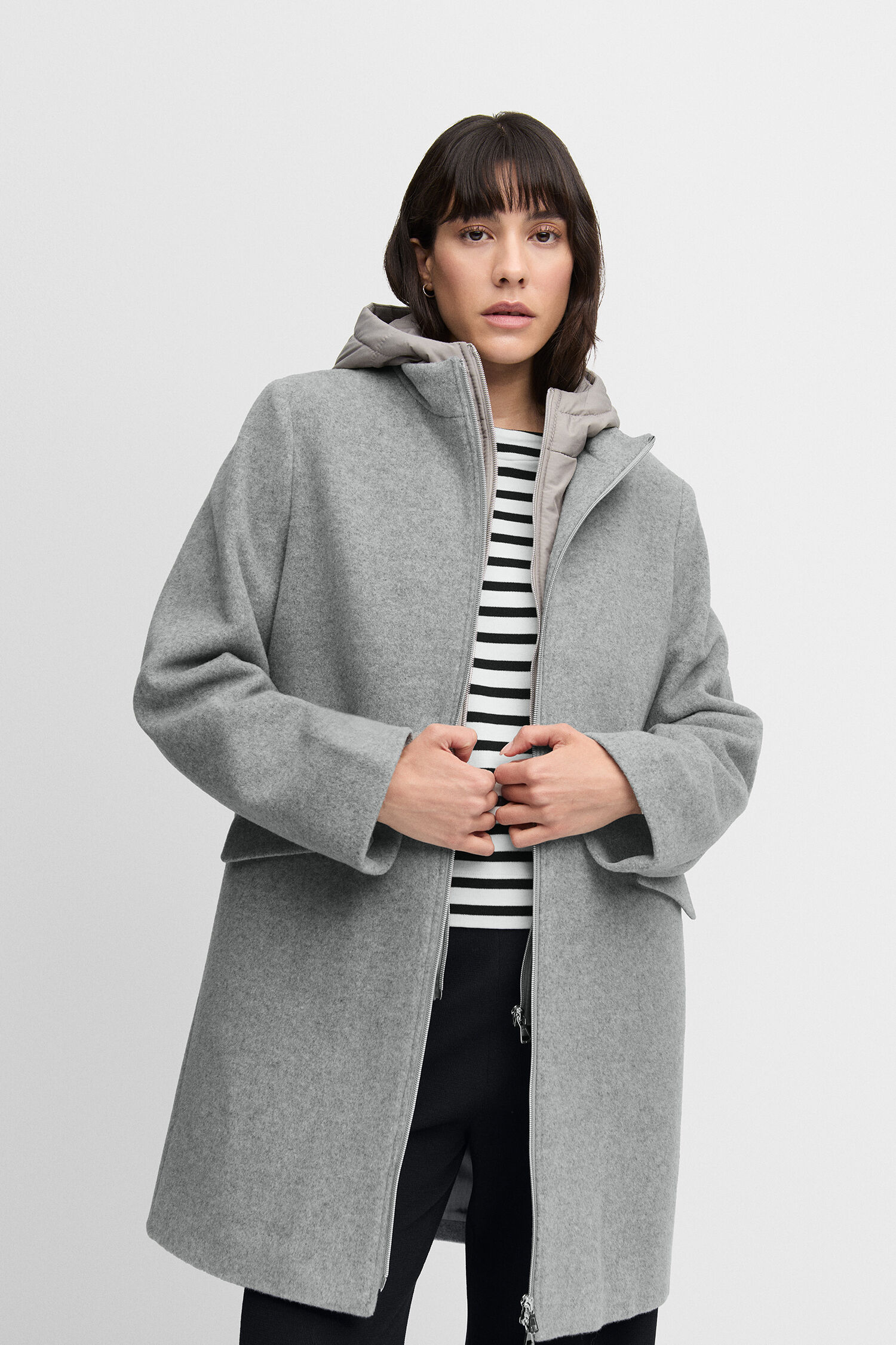 Mantel, Pullover, Jacke, Person