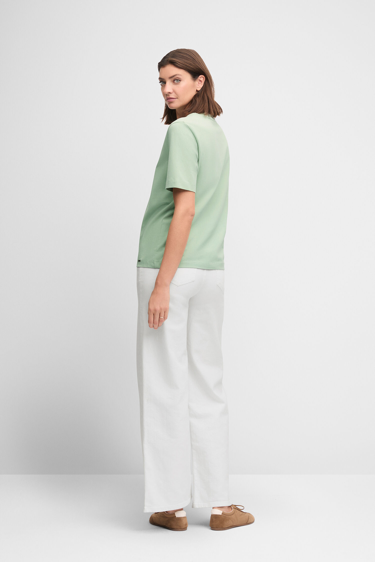 Leinen, Bluse, Hosen, Person, Frau