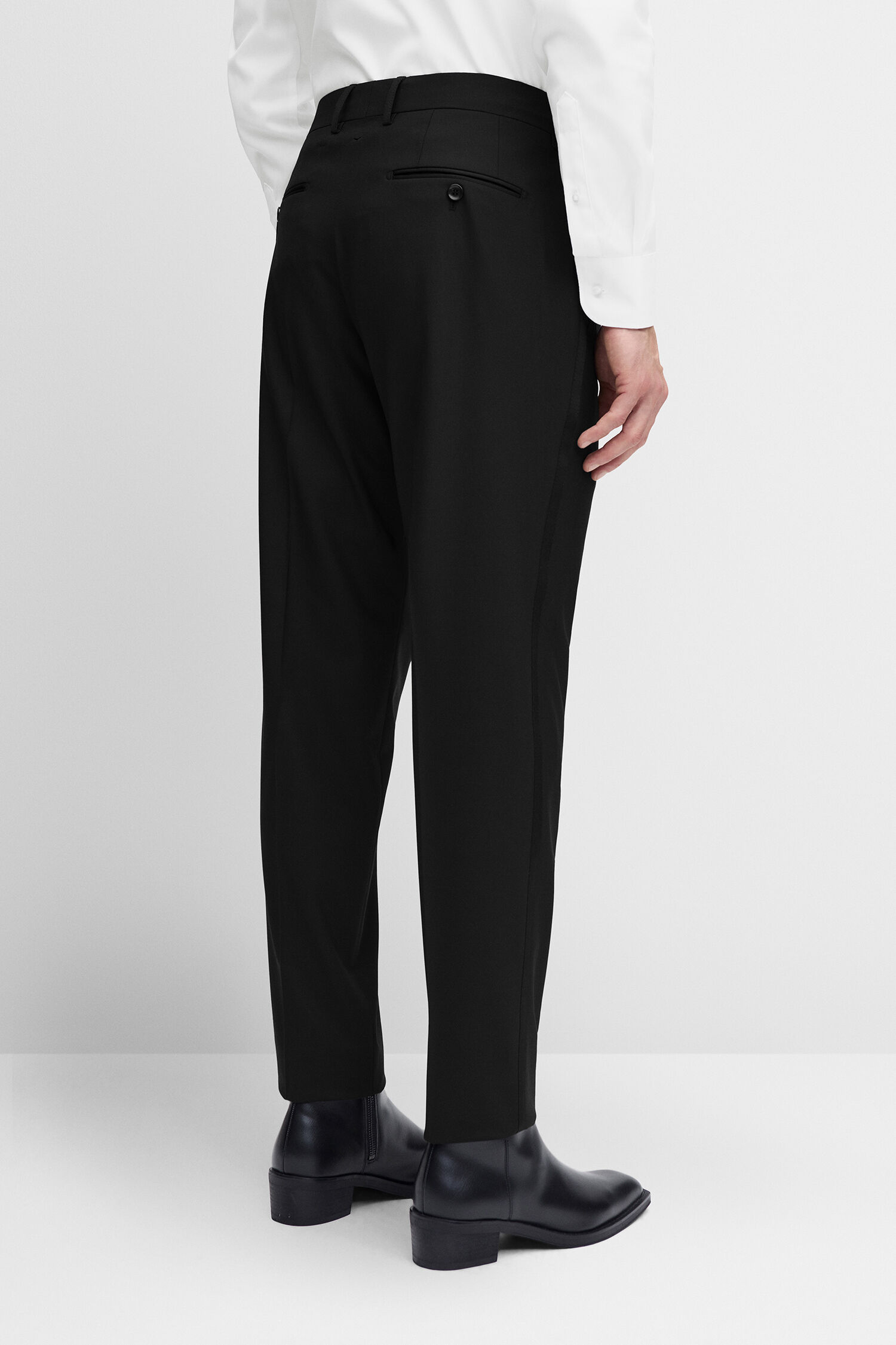 Hose, Schwarz, Tailored, Kniehoch?, Rückseitige Paspel