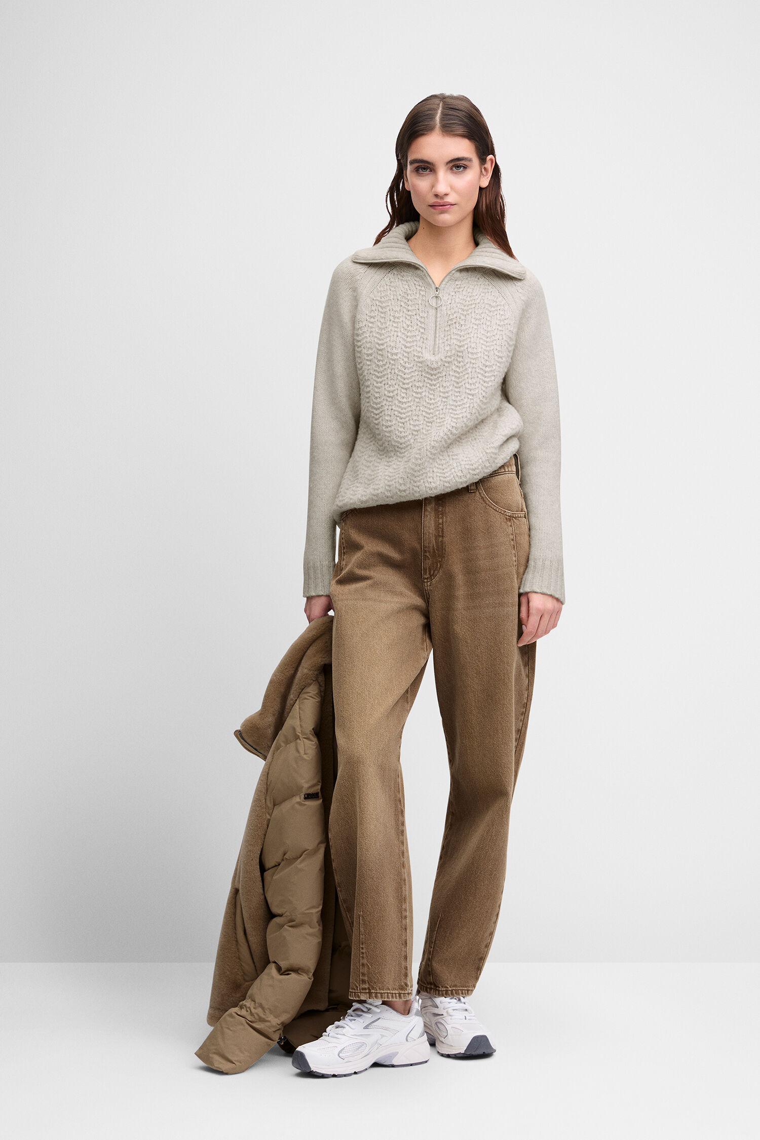 Pullover, Kragenpulli, Kuschelig, Lange Hose, Sneaker