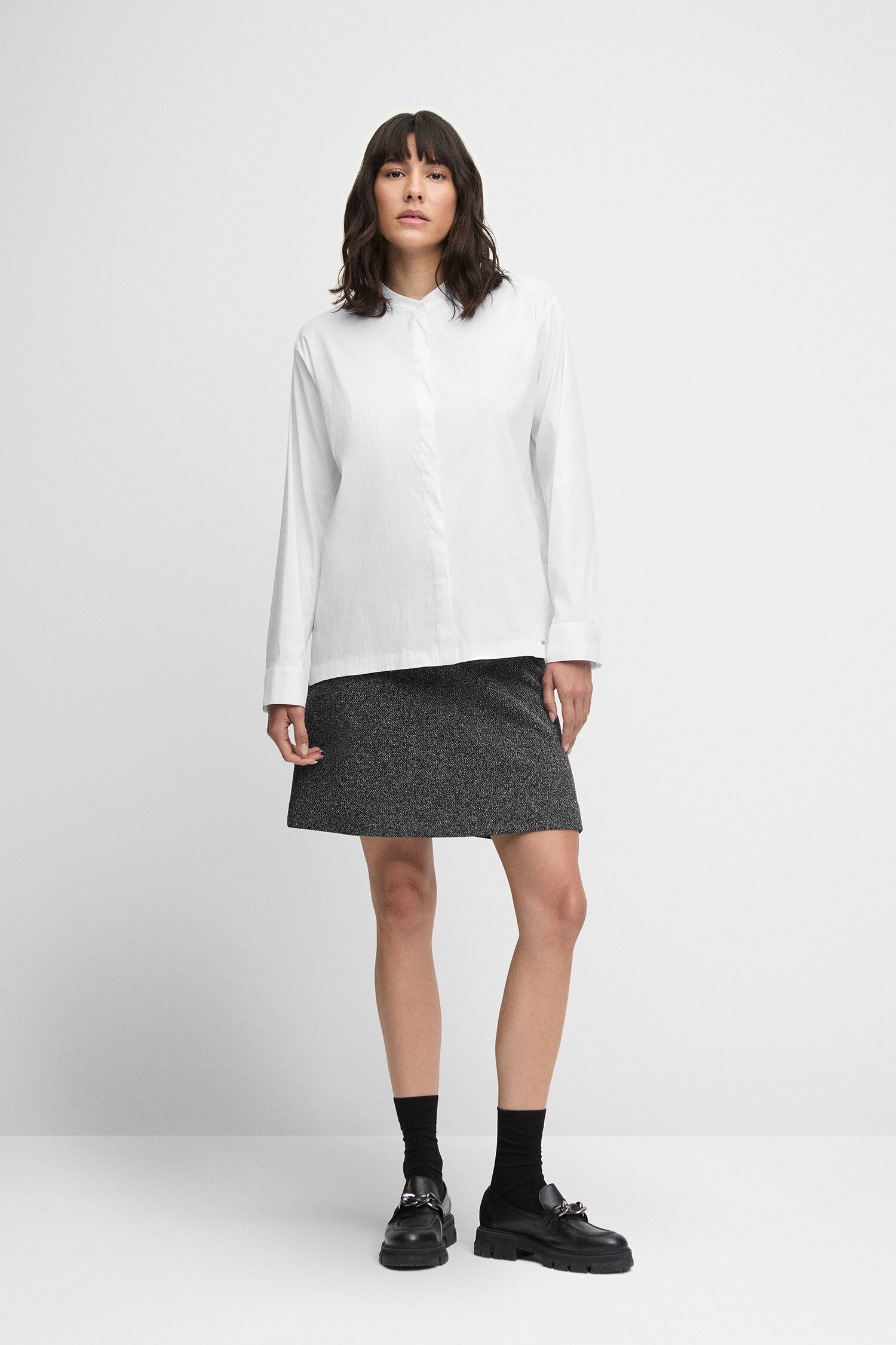 Rock, Bluse, Minirock, Person, Langarm