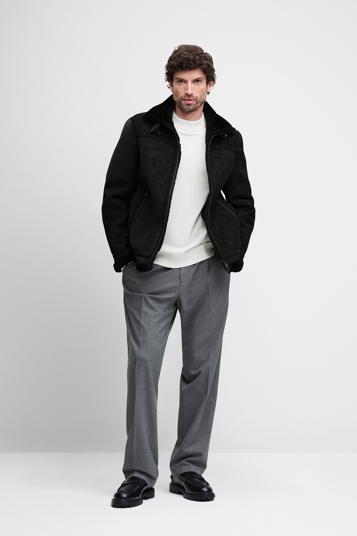 jacke, schwarz, futter, pullover, hose