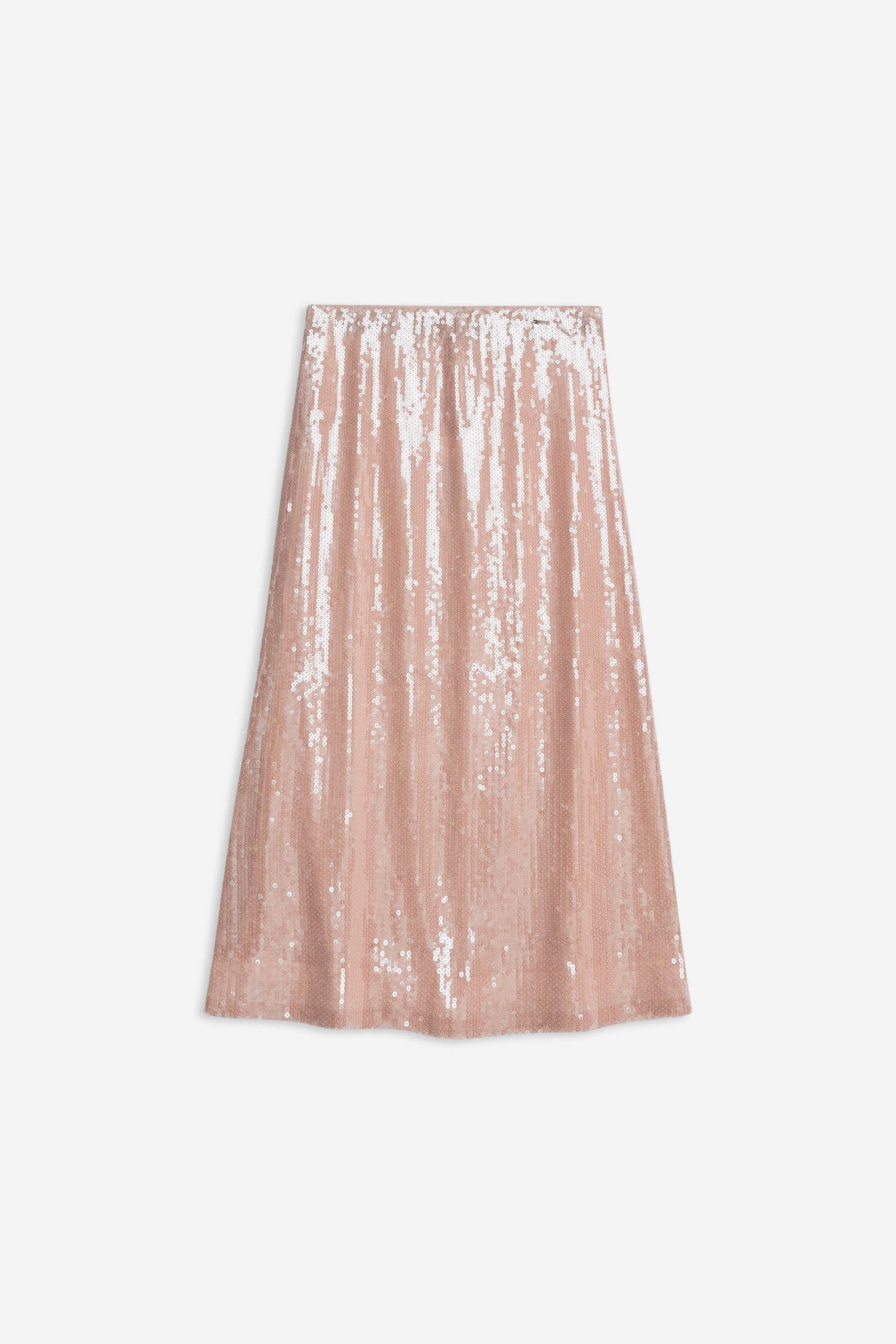 Sequin skirt, Midi skirt, Rosenholz, Pailletten, Glitzerstoff