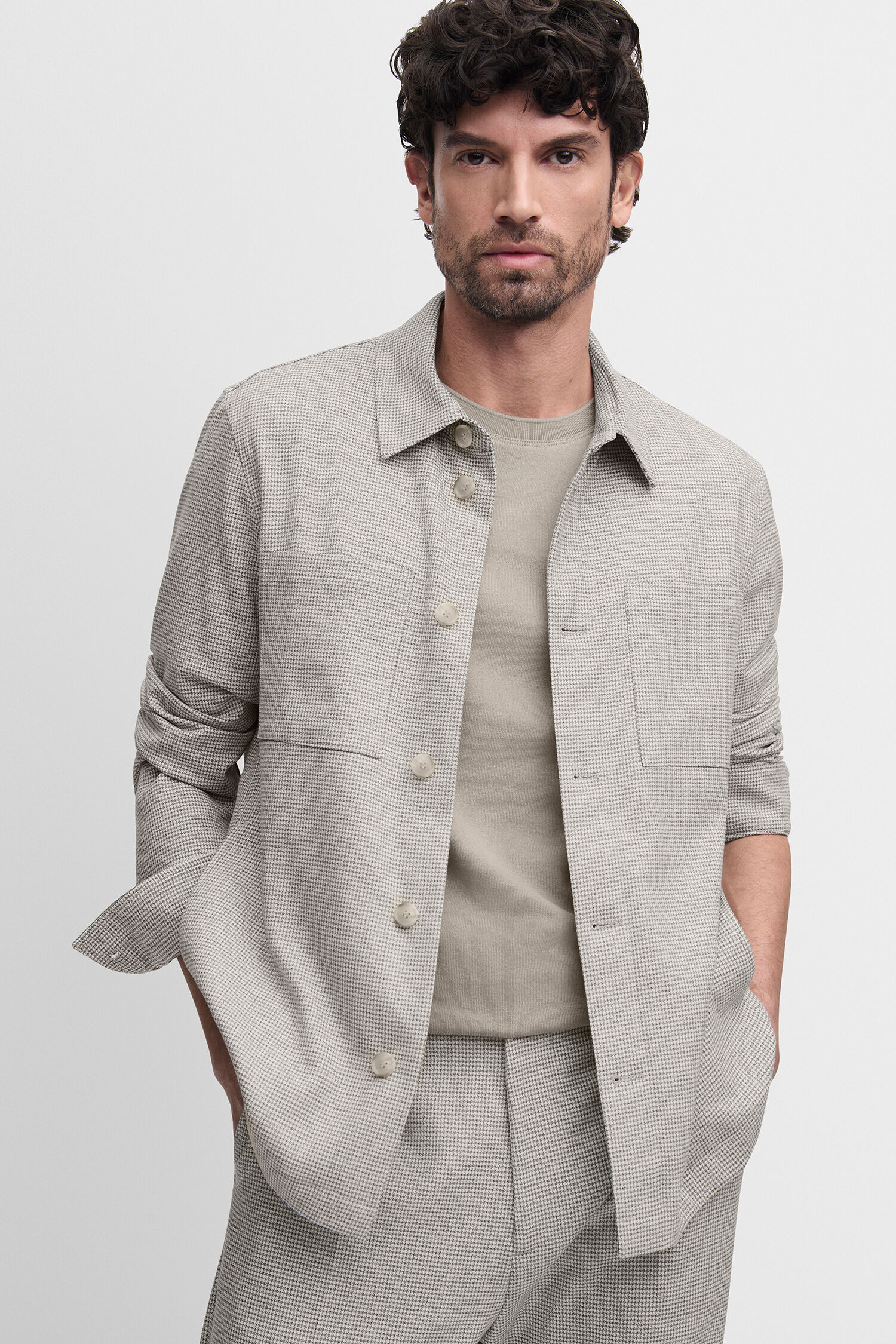 Blazer, Mantel, Leinen, Anzug, Hemd