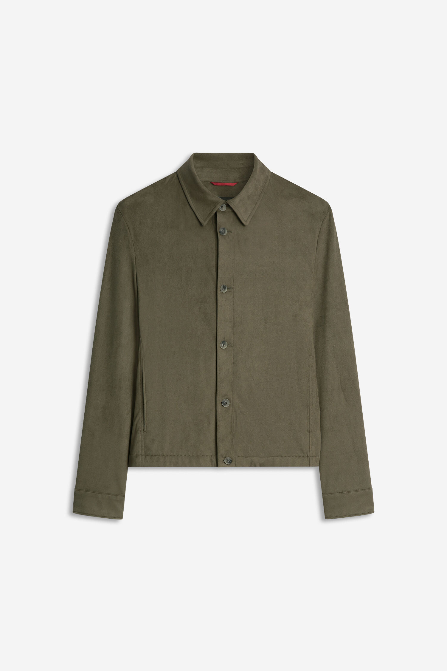 Langarm, Ärmel, Hemd, Leinen, Jacke - grün