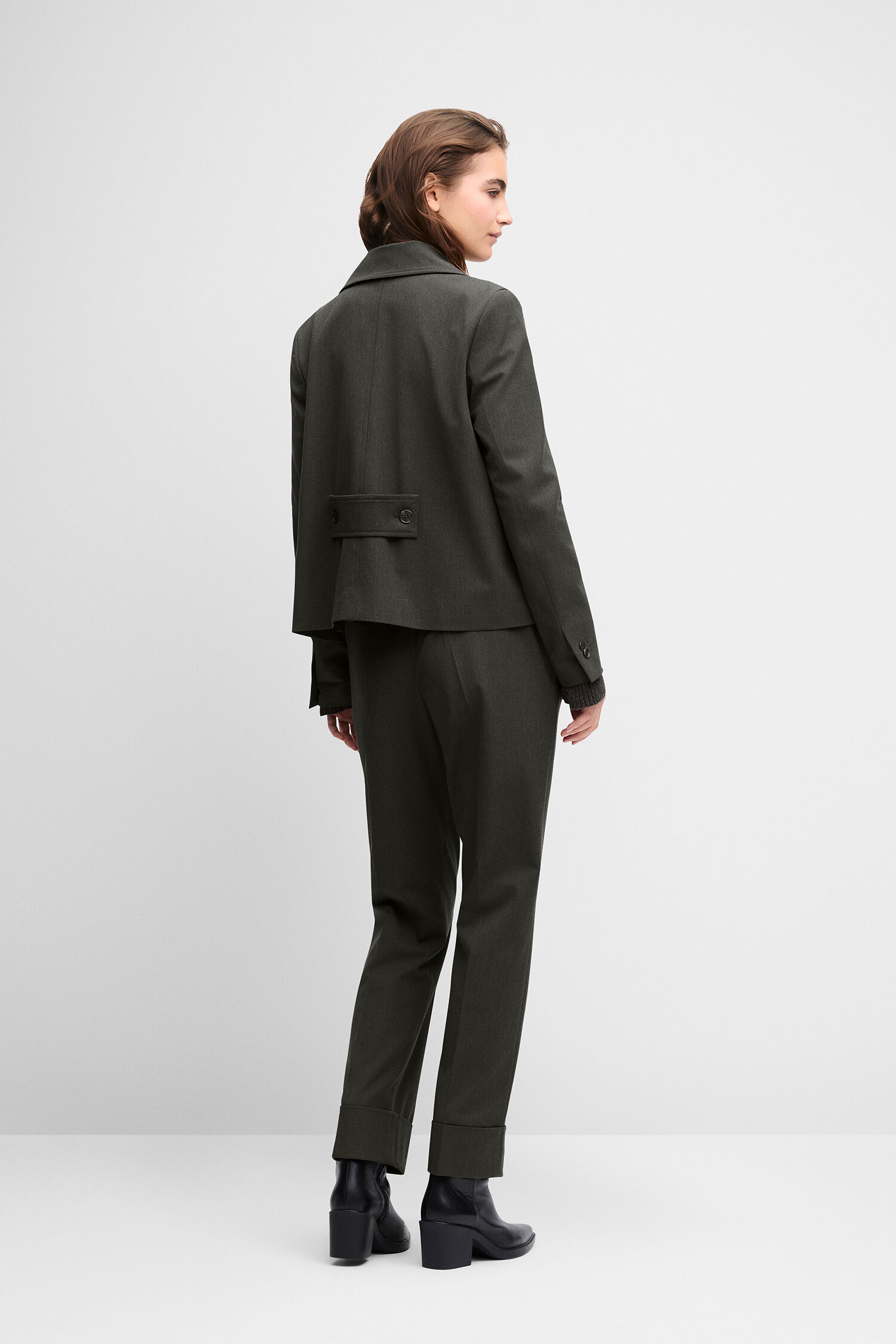 Mantel, Jacket, Hose, Anzug, Olivegrün