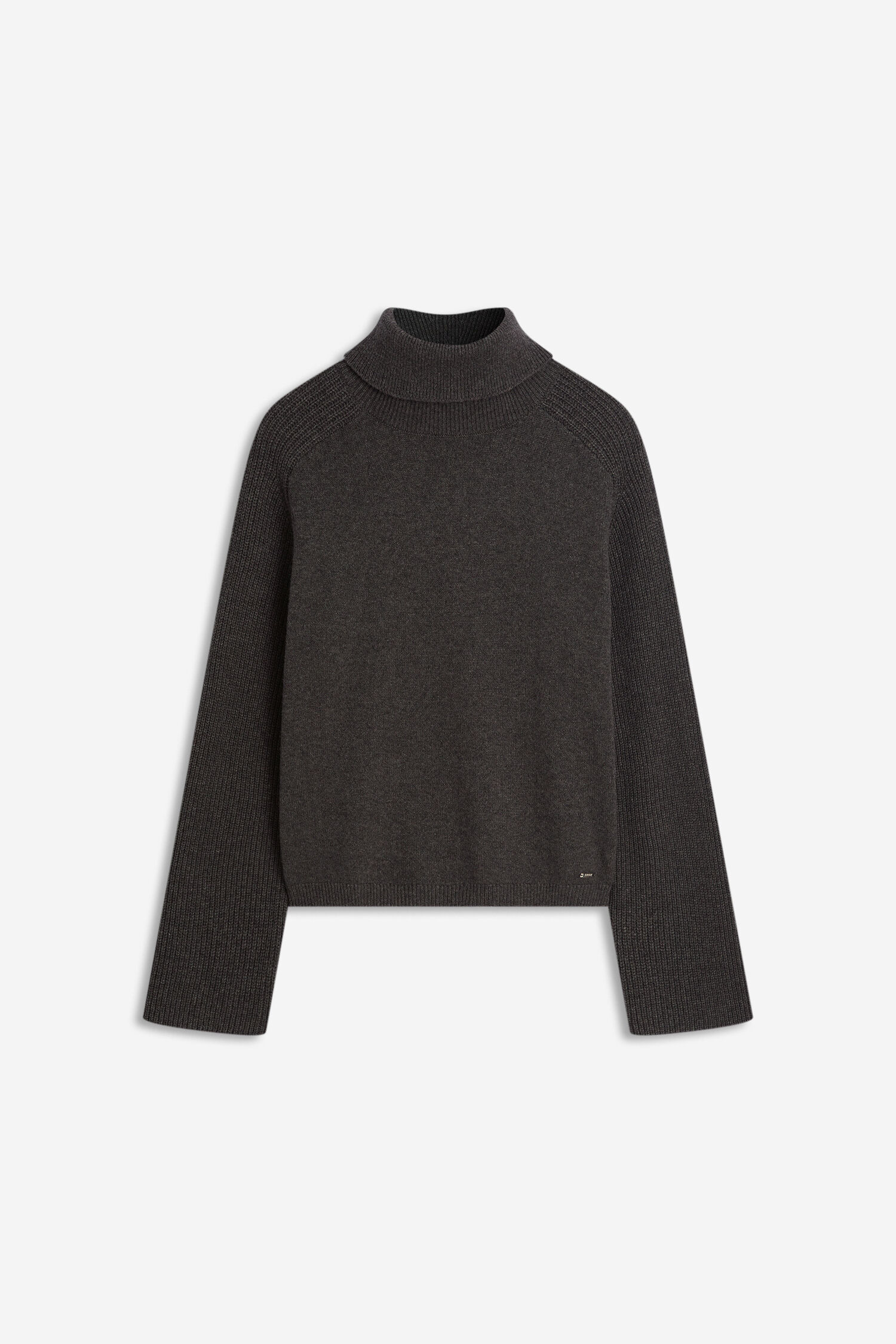 Pullover, Rollkragen, Knitwear, dunkelgrau, Langarm