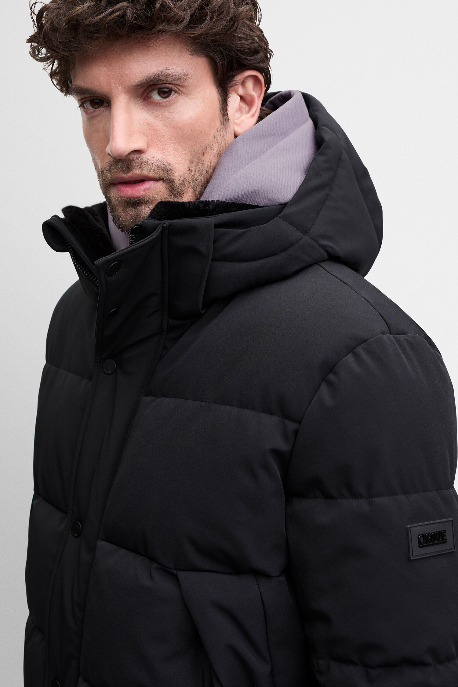 Pufferjacke, Daunenjacke, Langarm, Herrenmode, Daunenmantel