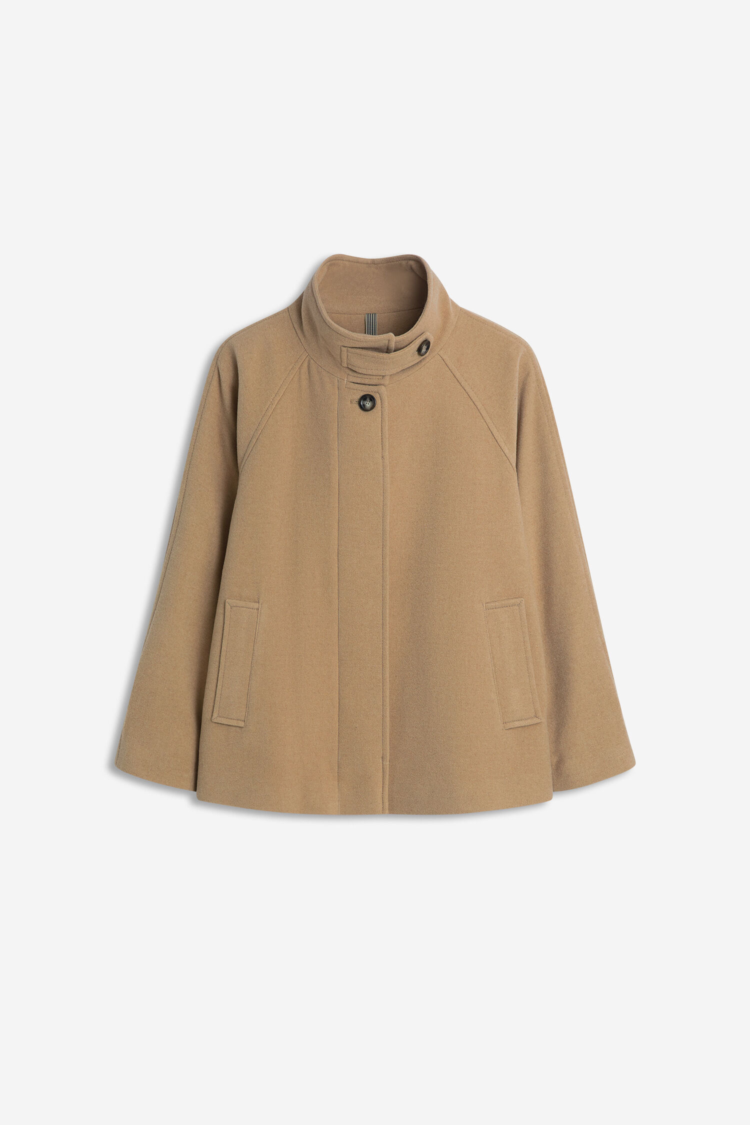 Mantel, Wendejacke, Kamel, Oversize, Knopfverschluss