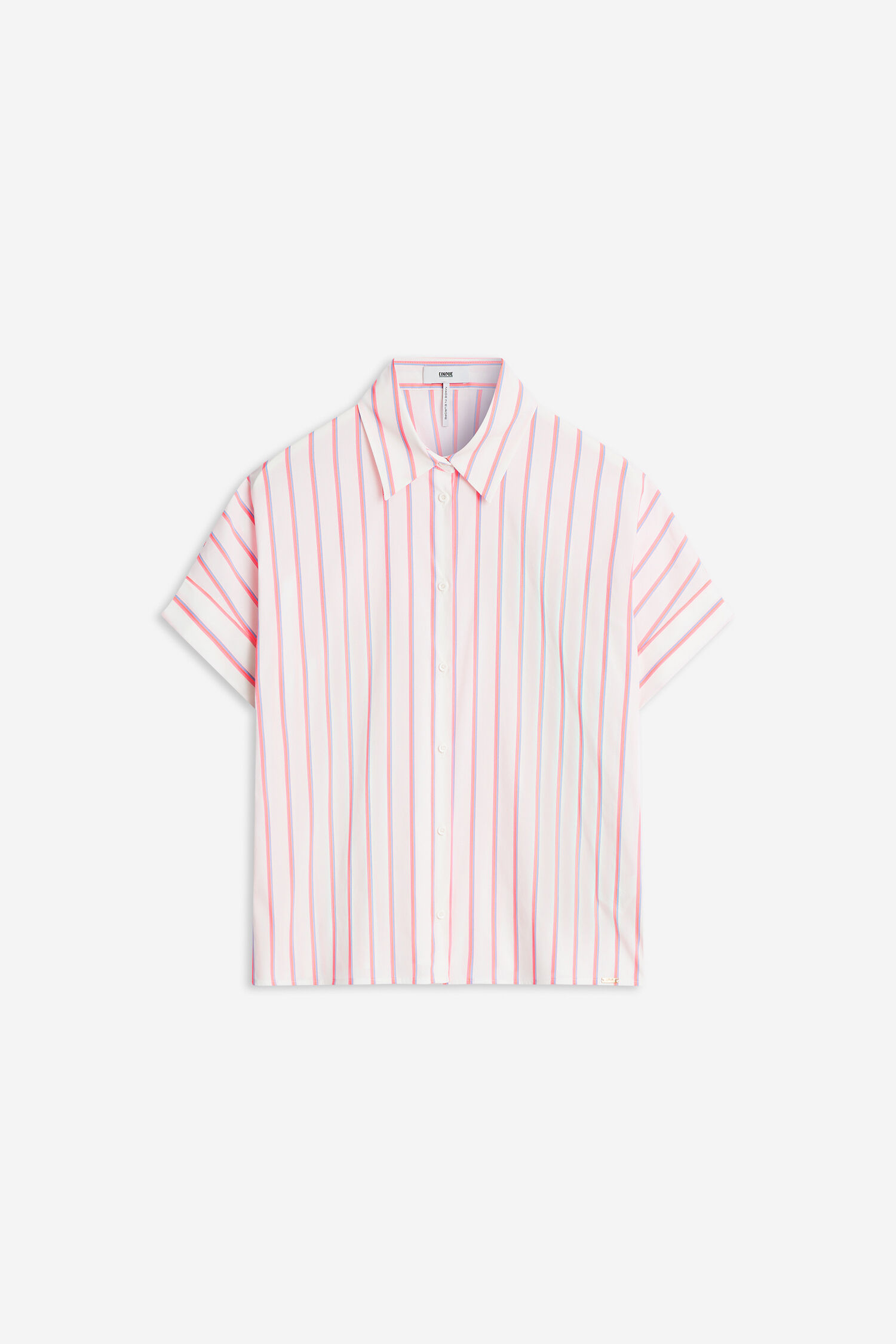 Einfarbig?, Bunt gestreift, Hemd, Kurzarm, Struktur?