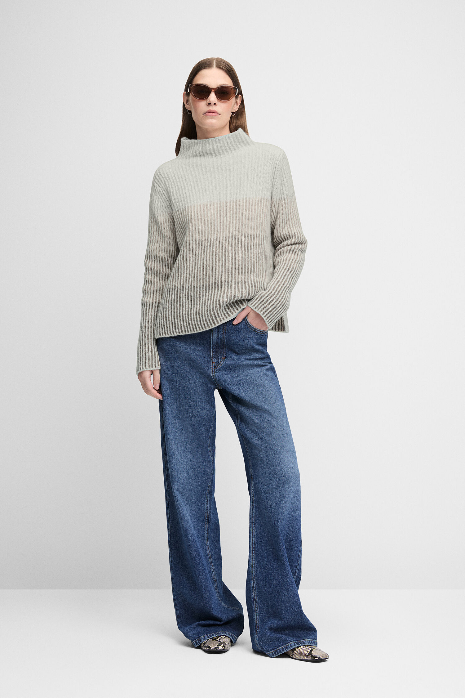 Bekleidung, Hosen, Strickwaren, Pullover, Jeanshose