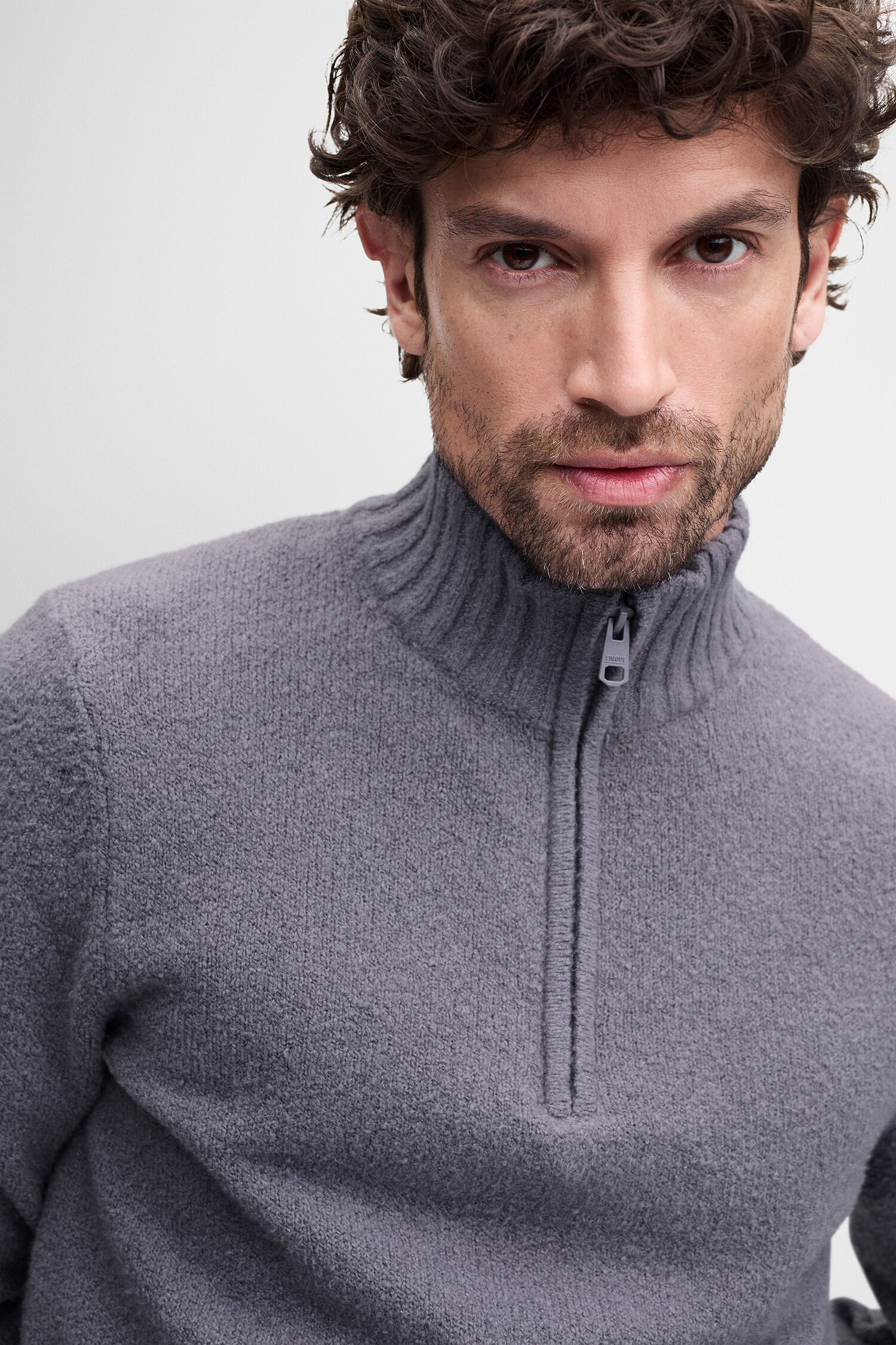 pullover, fleece, lavender, zip-neck, langarm