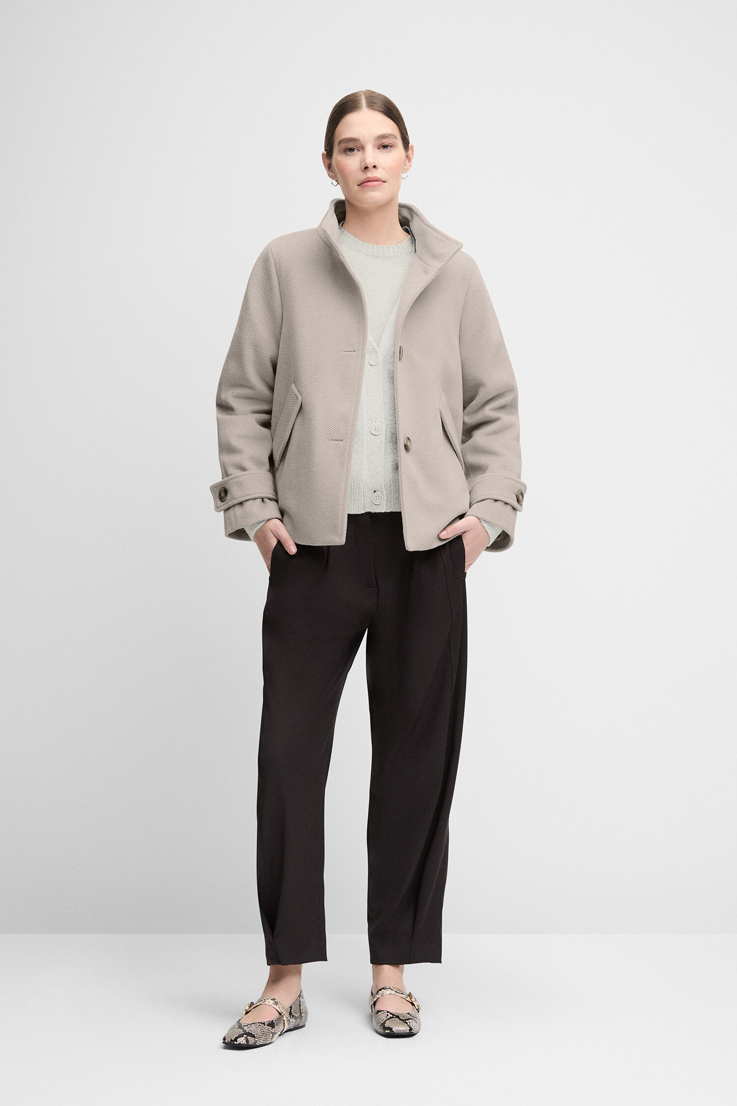 Mantel, Langarm, Jacke, Pullover, Person