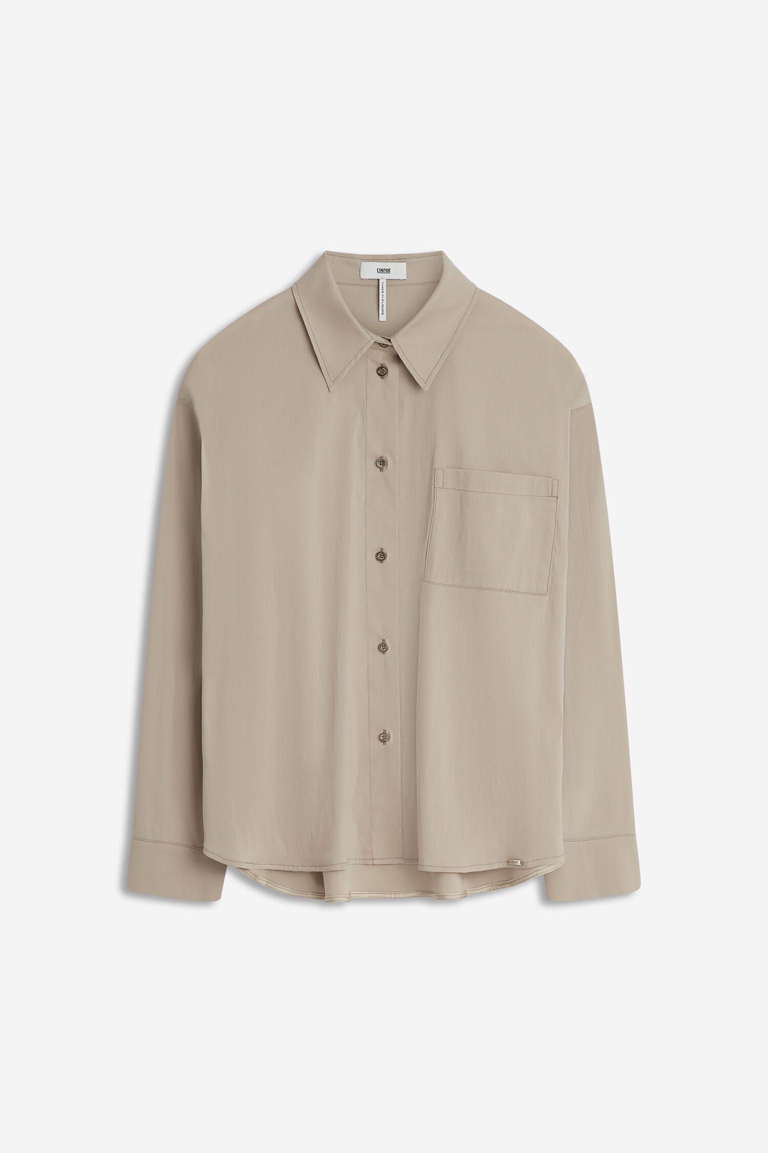 Leinen, Langarm, Ärmel, Hemd, Khaki