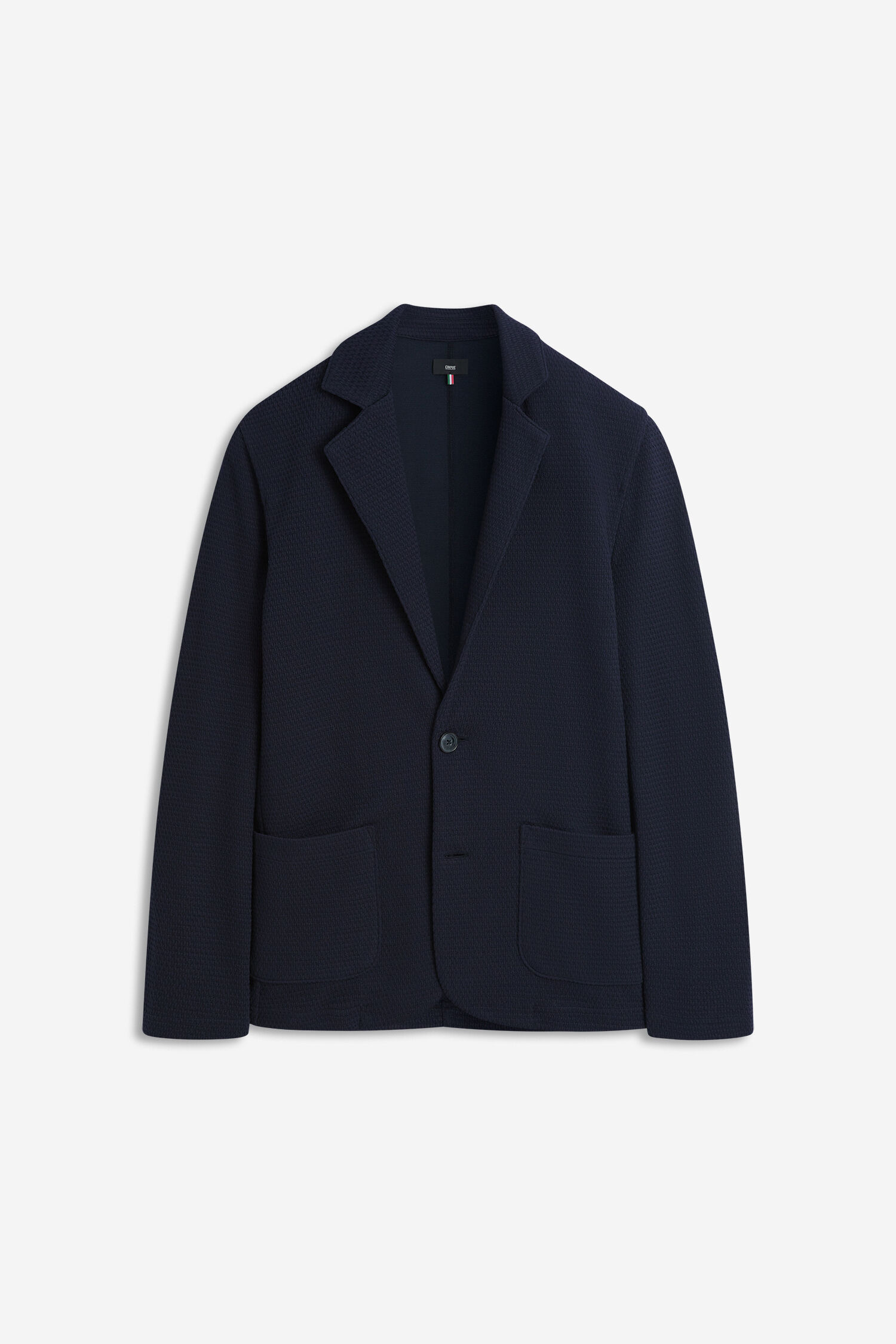 blazer, jacke, navy blau, einteiliger knopf, patchtaschen