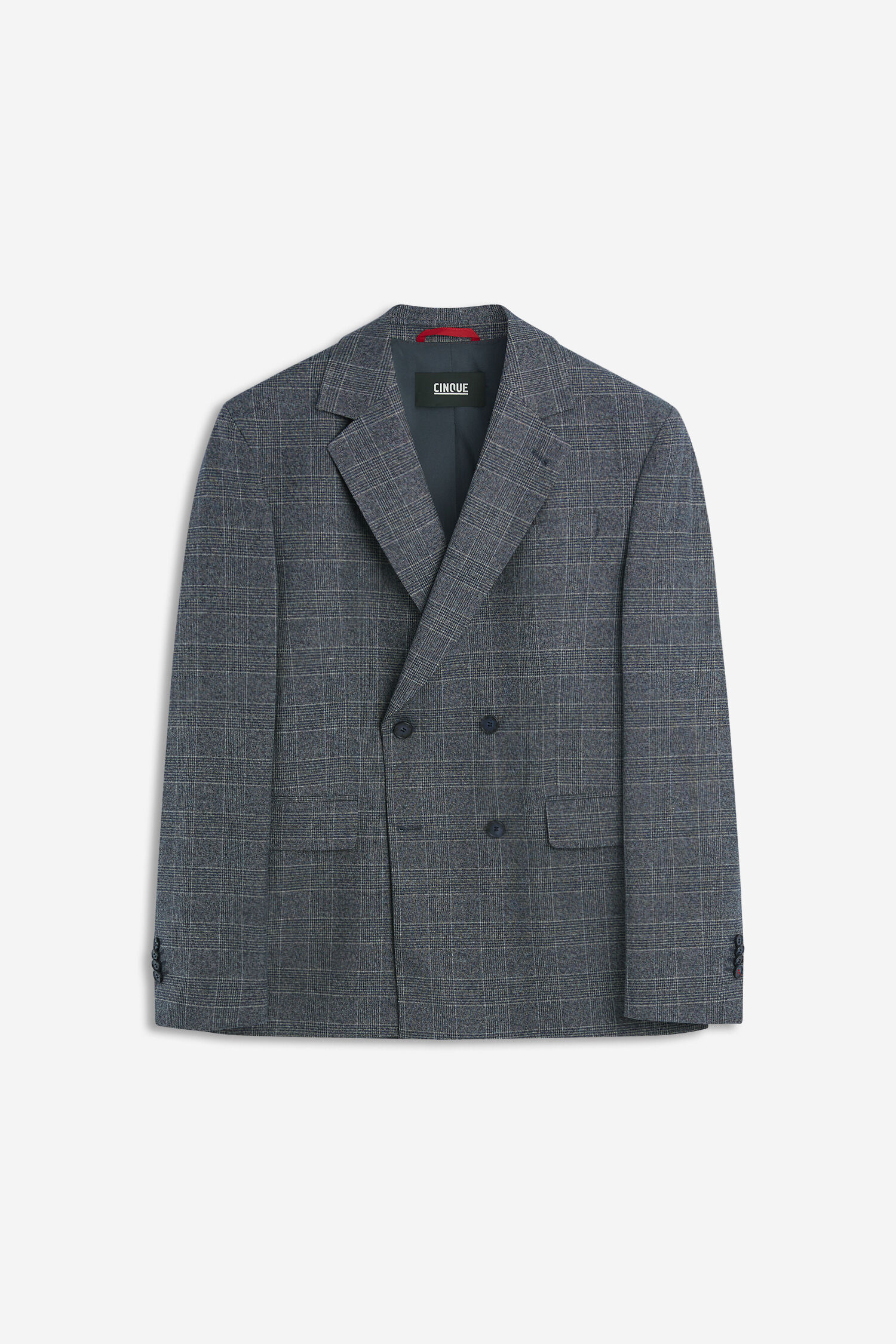 blazer, karo, grau, gewebe, revers