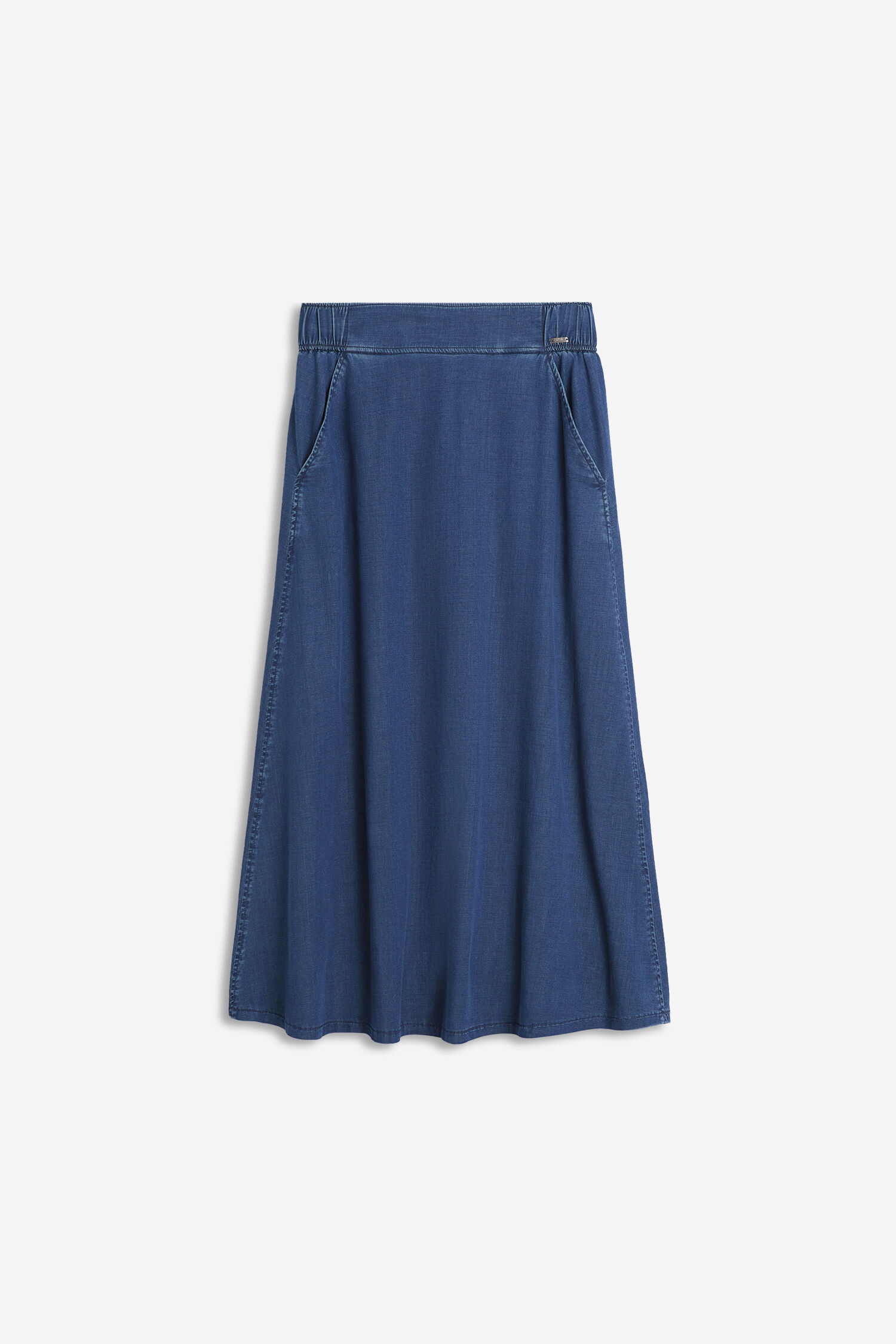 Jeansrock, Midilänge, Denim, Gürtelschlaufen, Seitentaschen