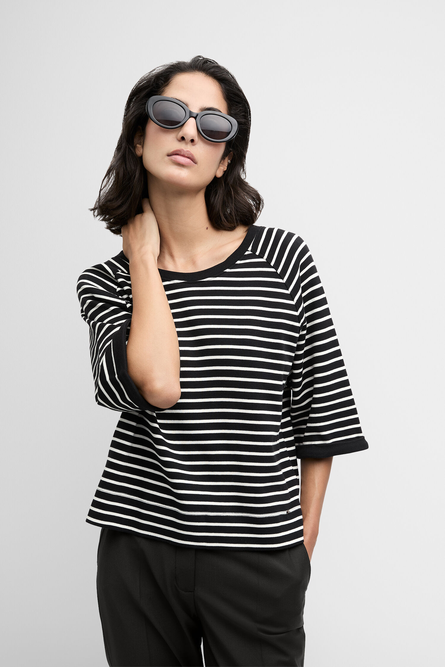Langarm, Ärmel, Bluse, Sonnenbrille, T-shirt