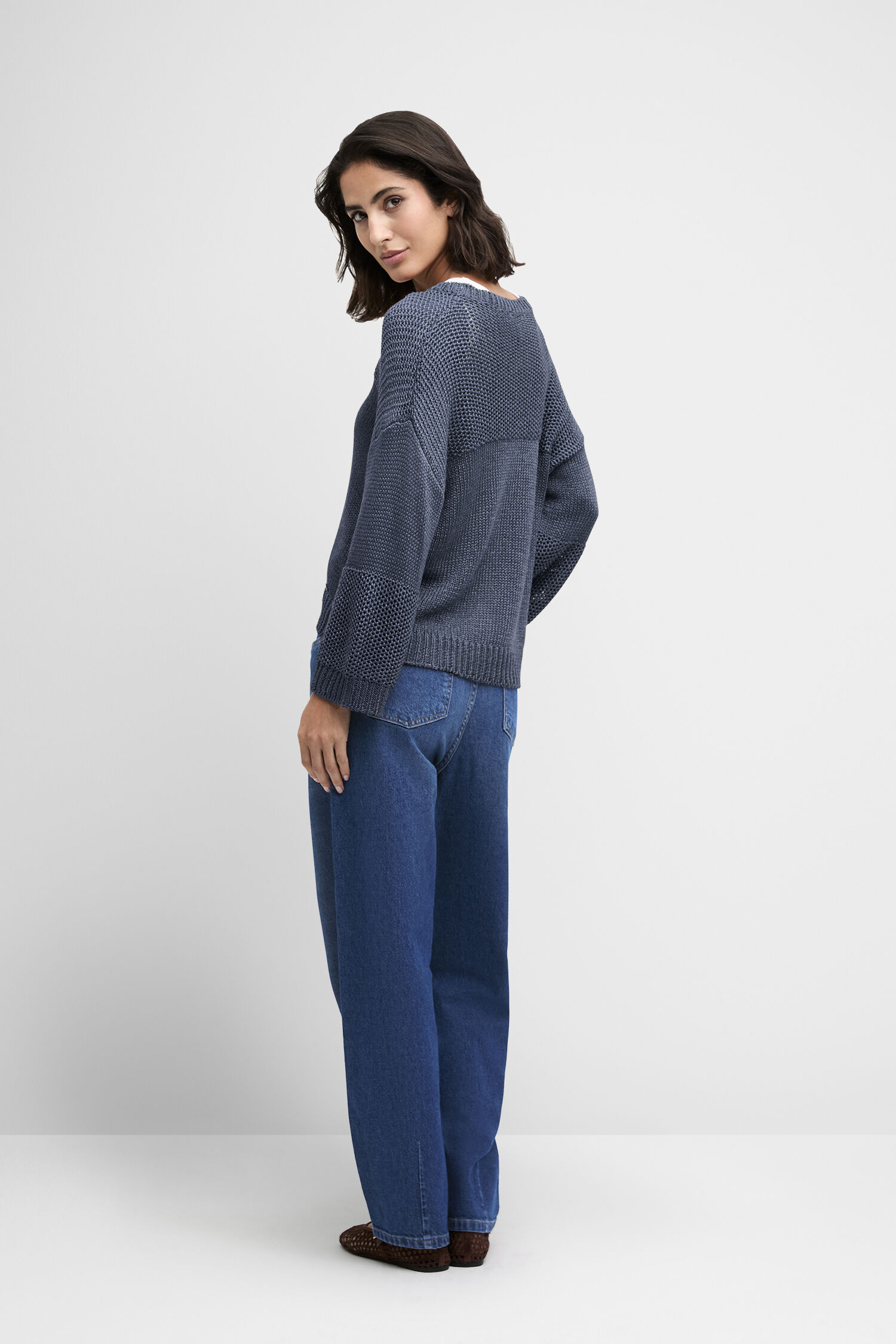 Hosen, Langarm, Jeans, Pullover, Person