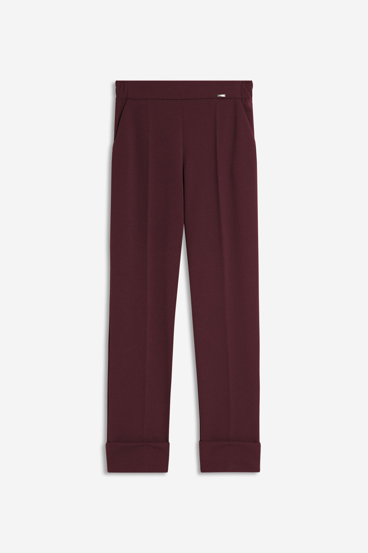 hose, burgundy, taillenbund, geplante falte, ständigkeit