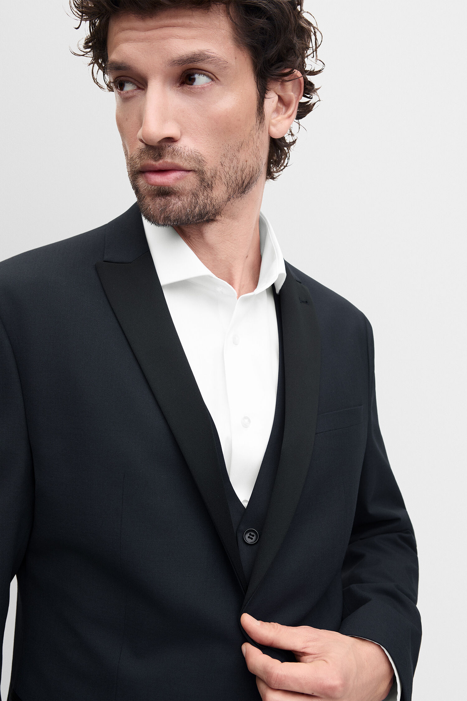 Anzug, Weste, Herrenbekleidung, Dunkelblau, Sakko