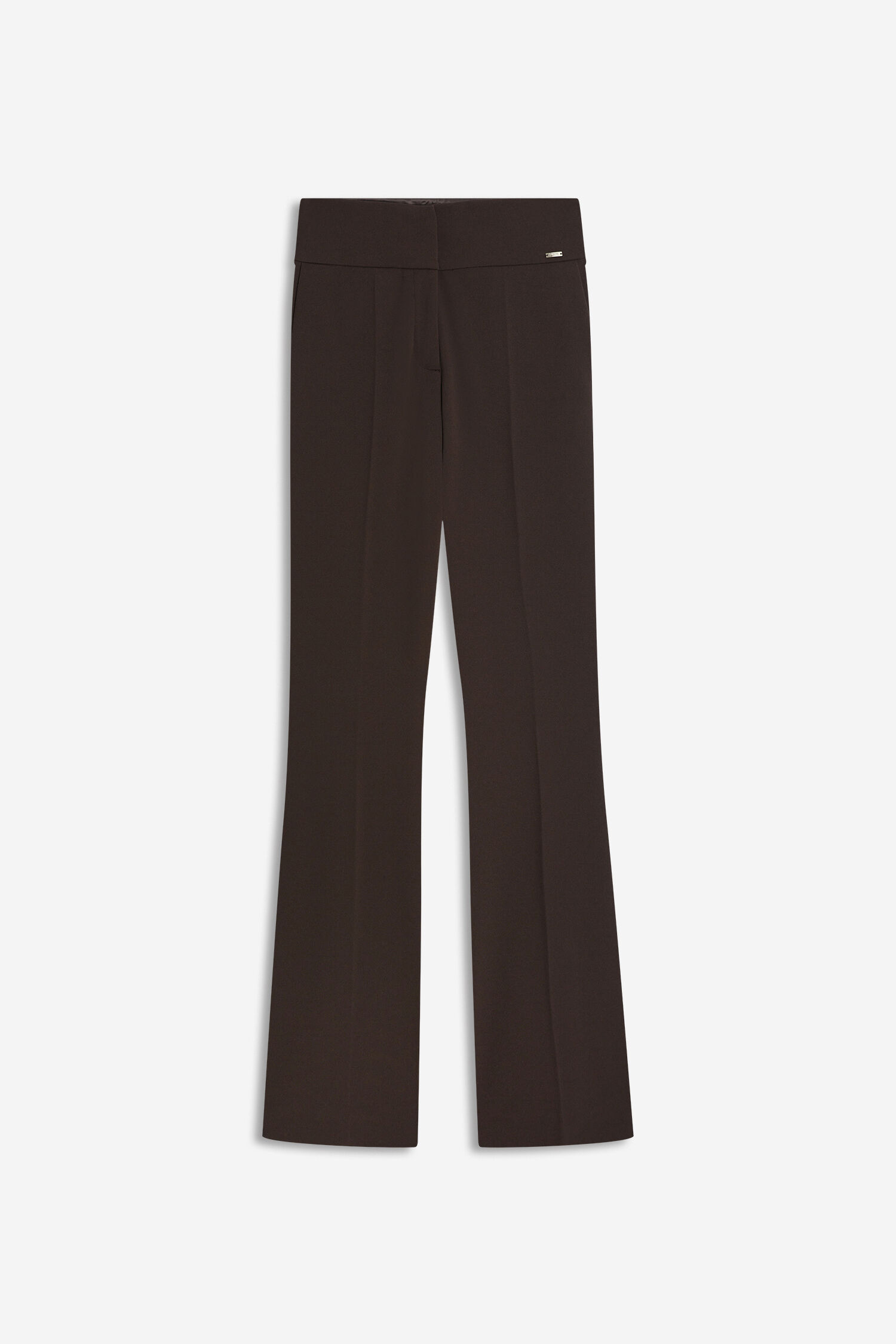 Hose, Bügroße, Breite Taille, Gehäftelung?, Glatter Stoff