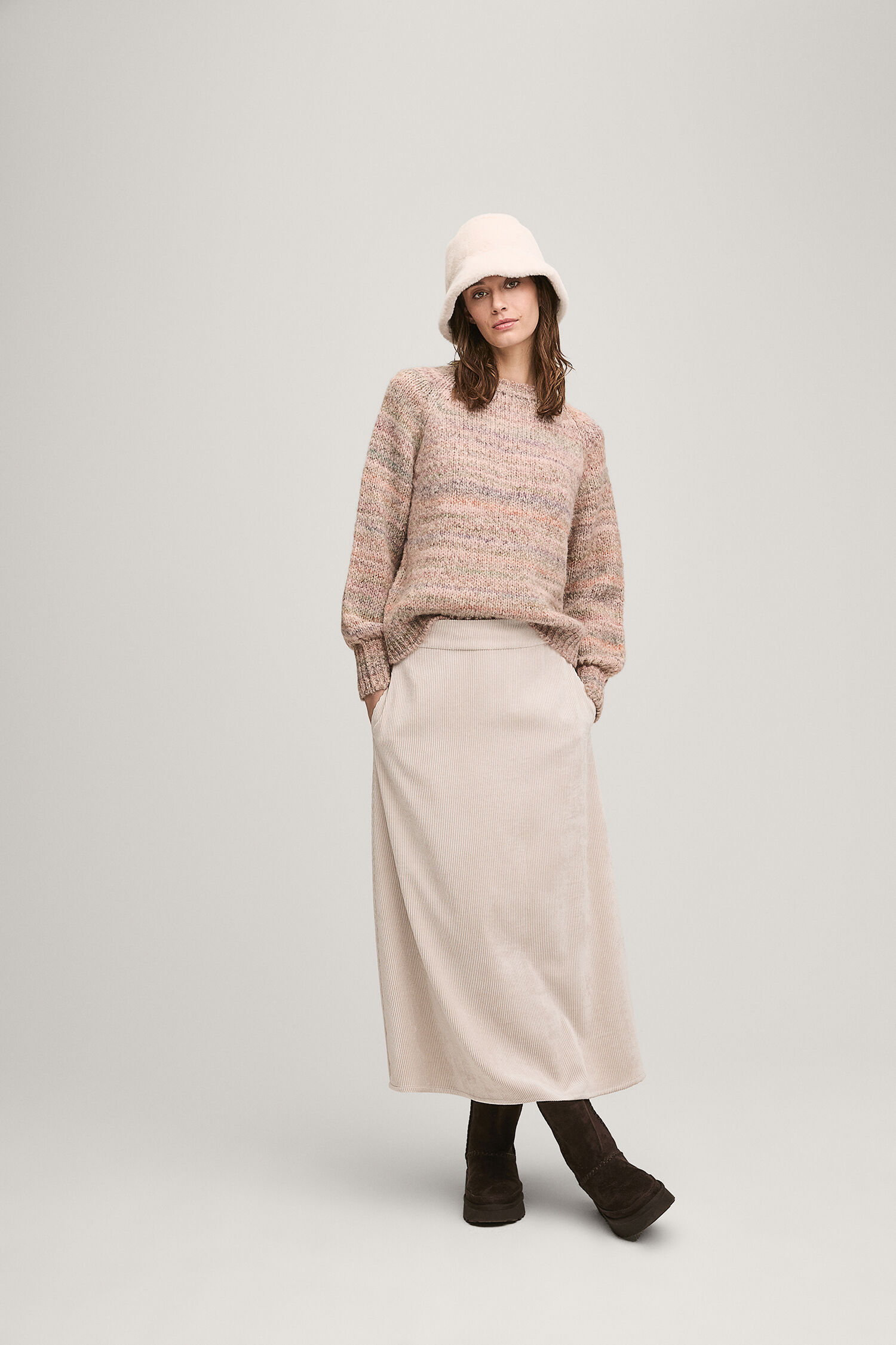 Rock, Strickwaren, Pullover, Hut, Langarm, Rock, Strickwaren, Pullover, Hut, Langarm