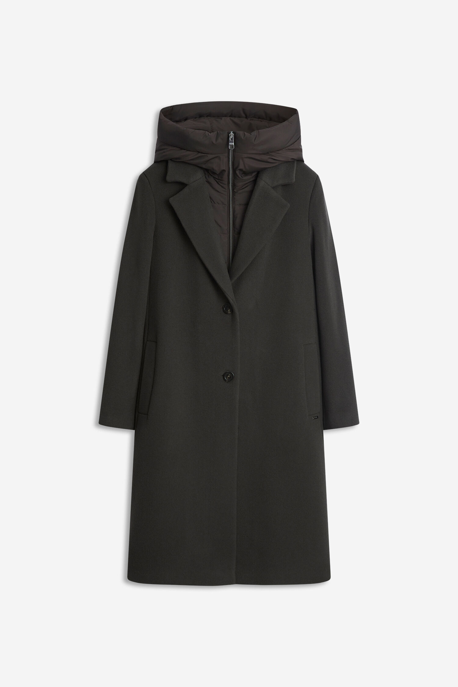 Mantel, Damenmantel, schwarz, Wolkenkragen, Kleid