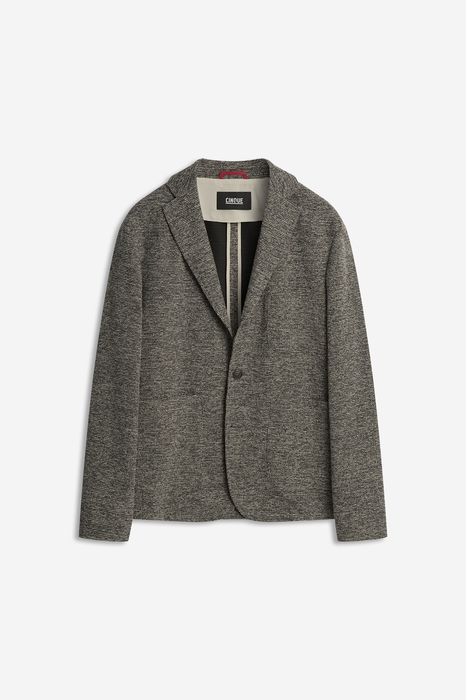 blazer, jacke, wollmix, mittelgrau, einknopf