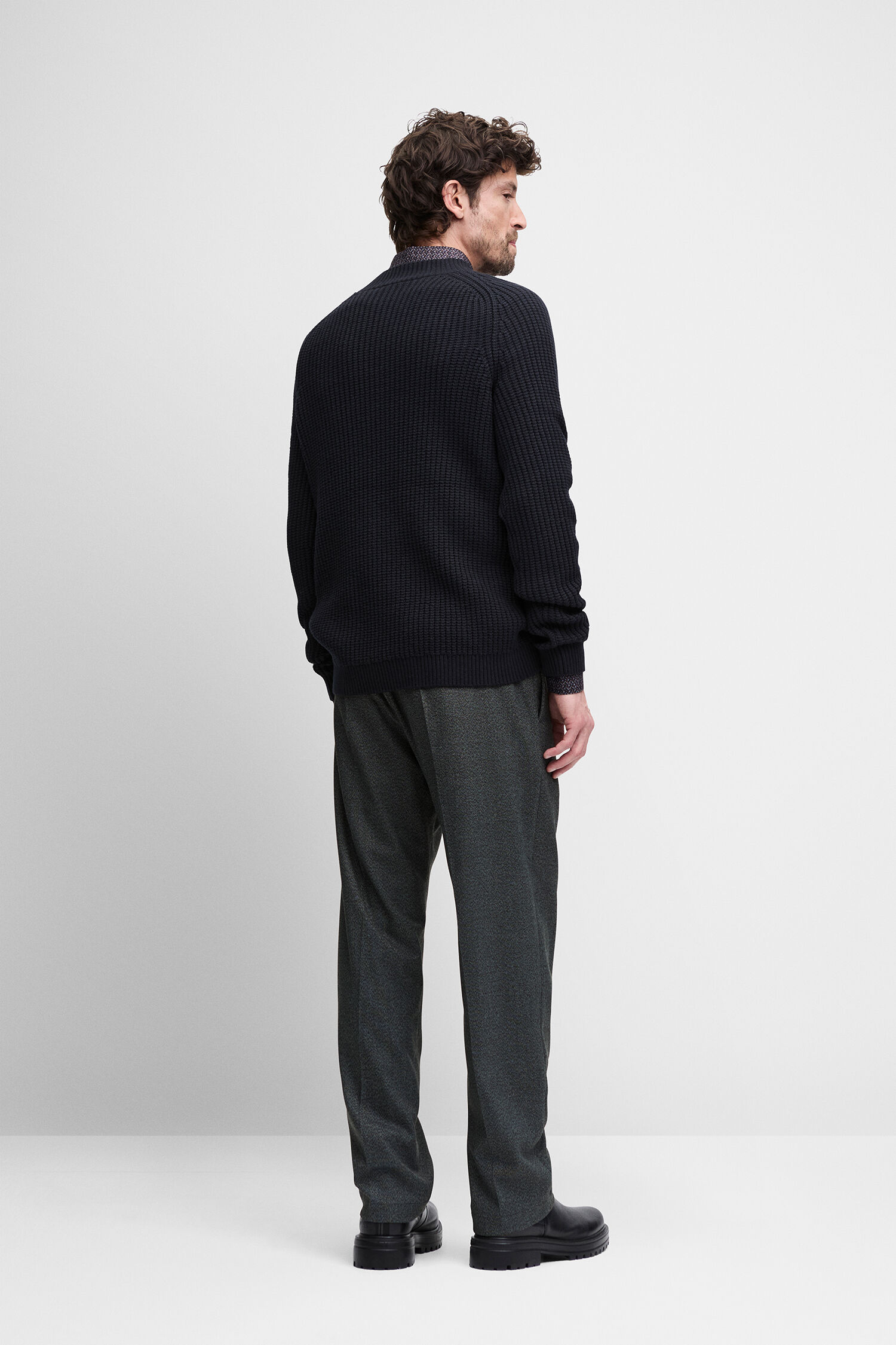 Knitwear, Pullover, dunkelblau, Wollpullover, Sweater