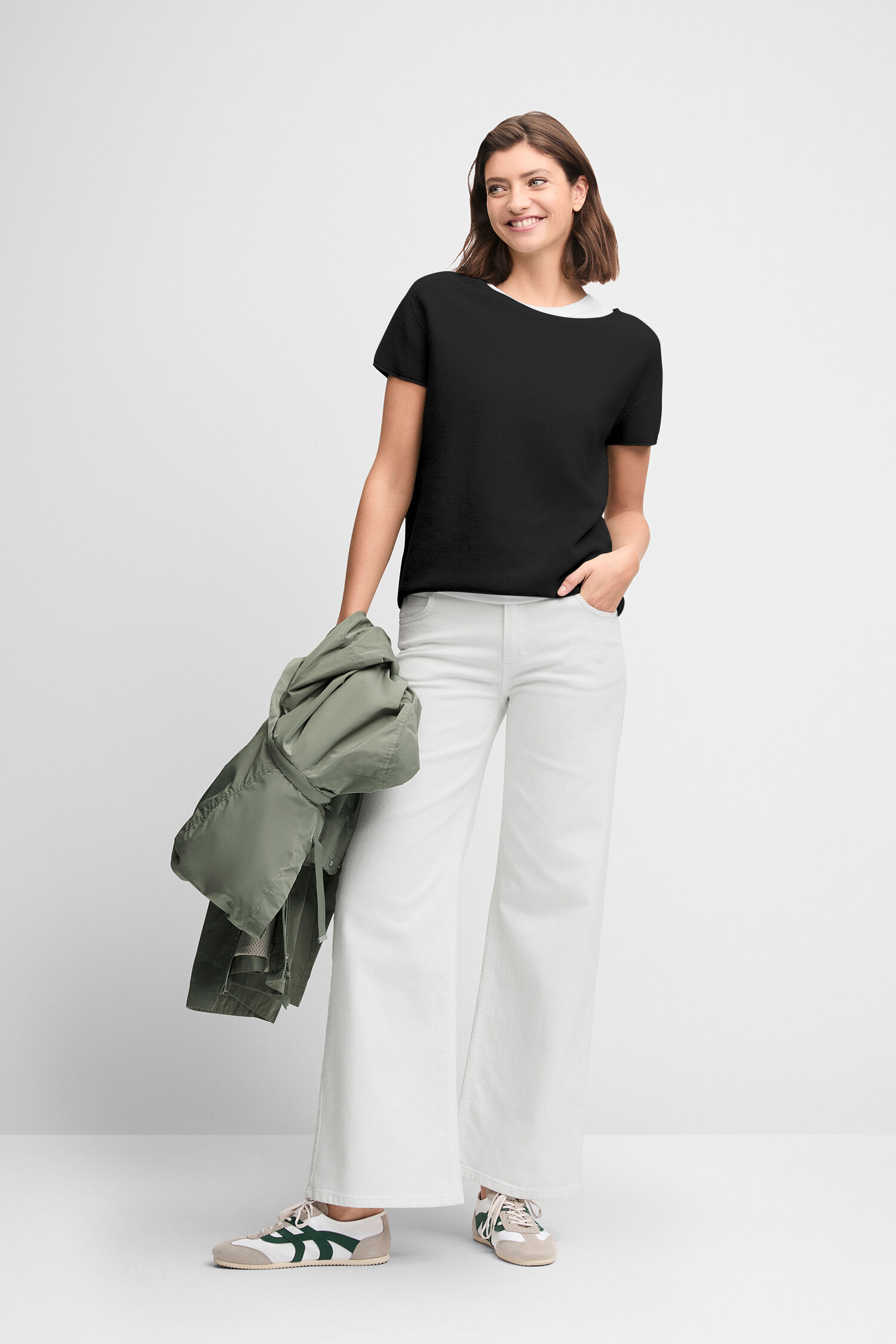 Hosen, Bluse, Erwachsener, Person, Frau