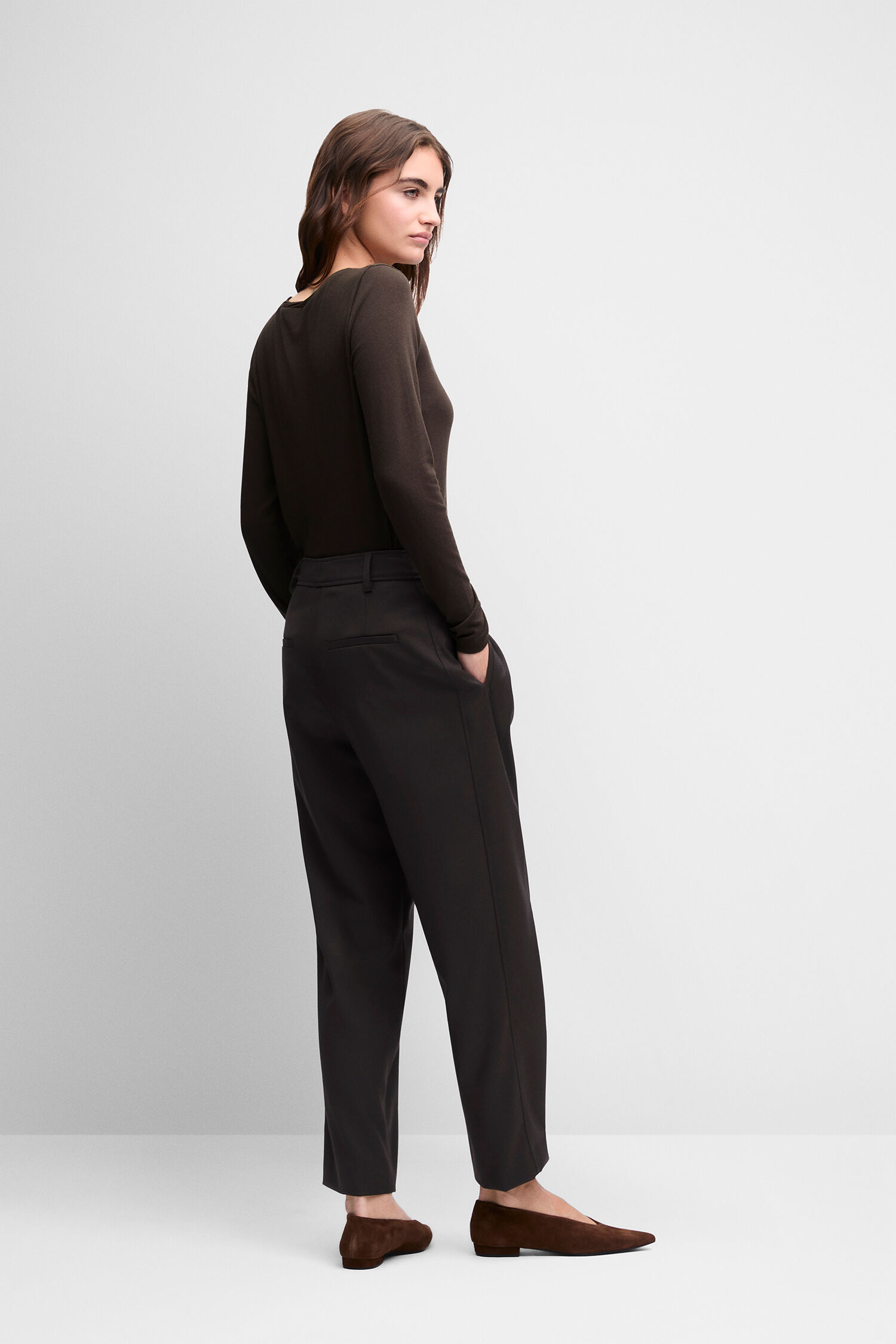 langehose, dunkel, schwarz, anzughose, hohe taille
