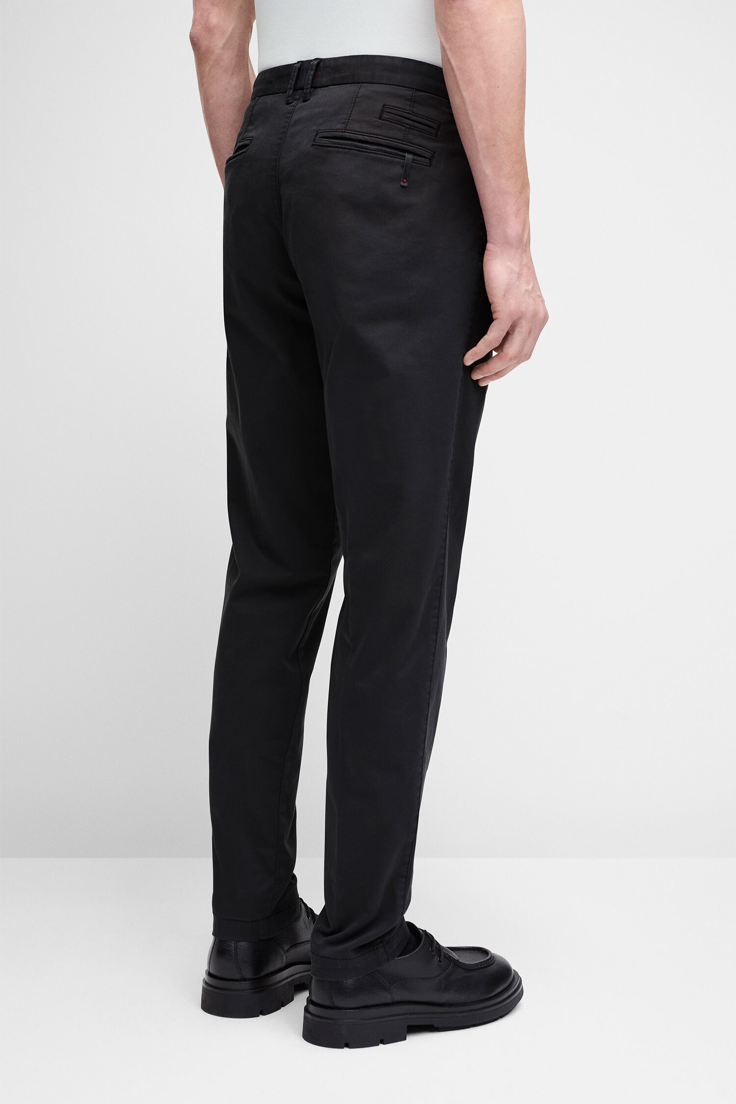 Pants, Chinos, Slim fit, Schwarz, Gesäßtaschen