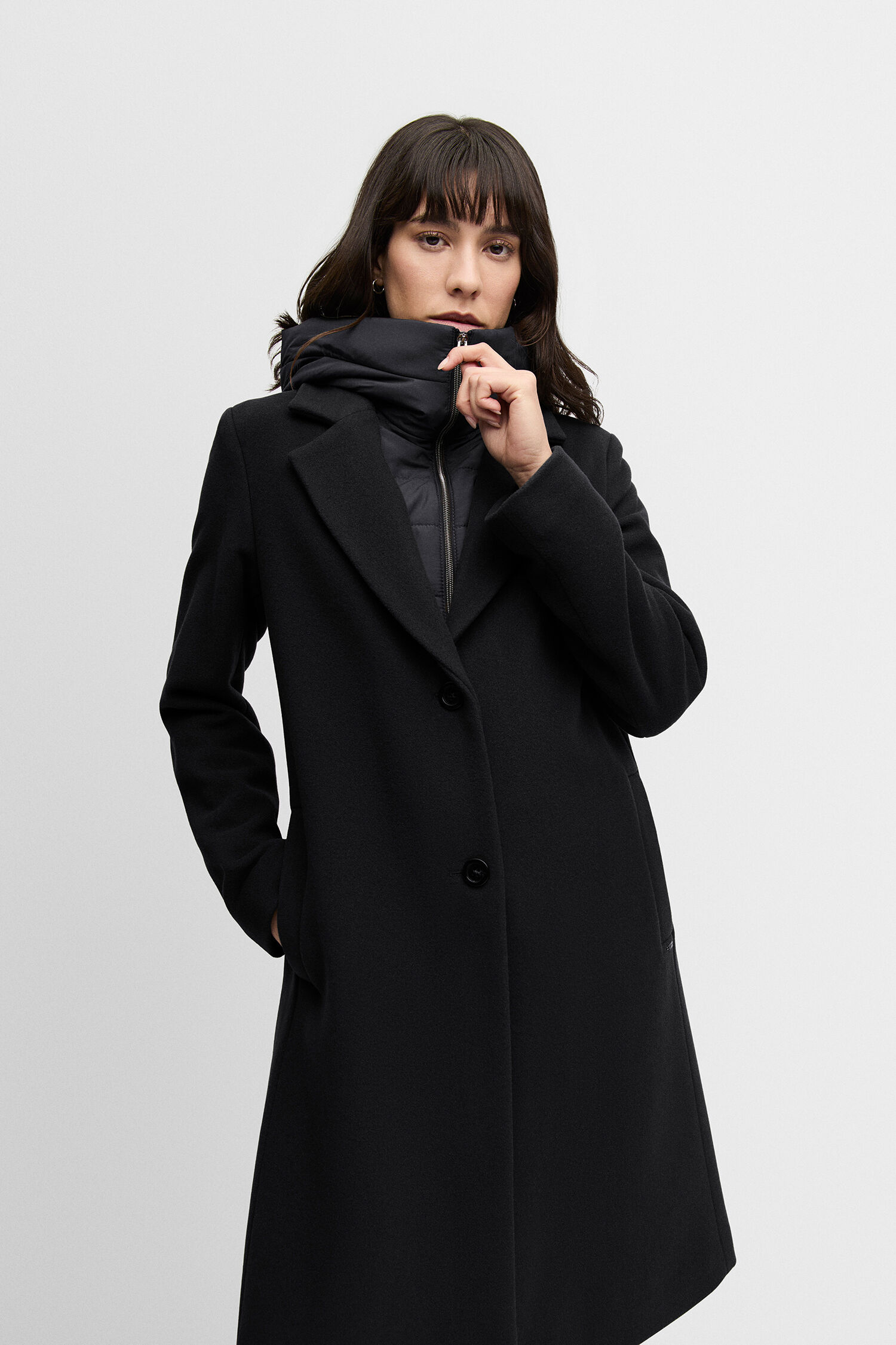 Bekleidung, Mantel - schwarz