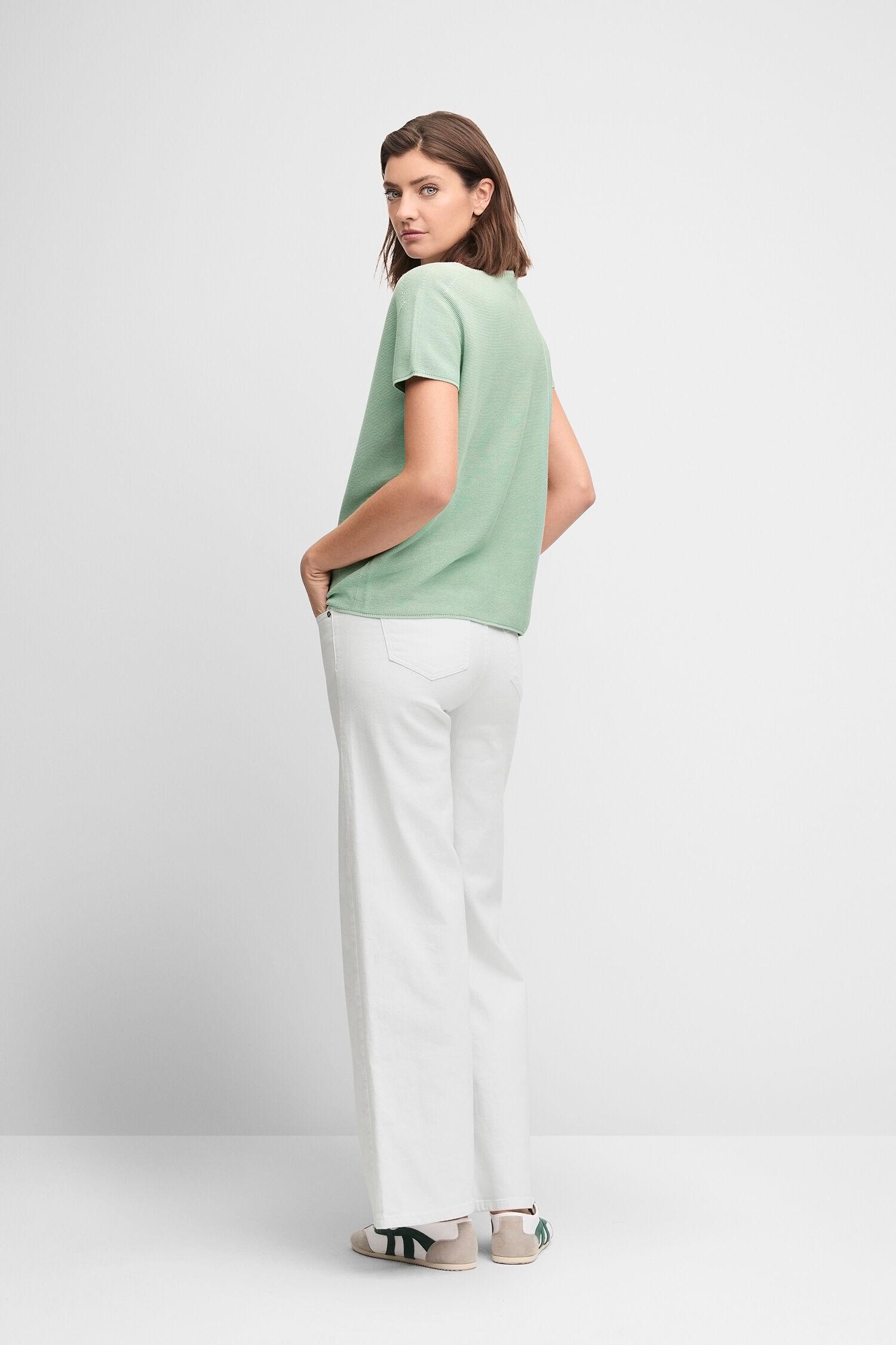 Bluse, Hosen, Leinen, Person, Frau