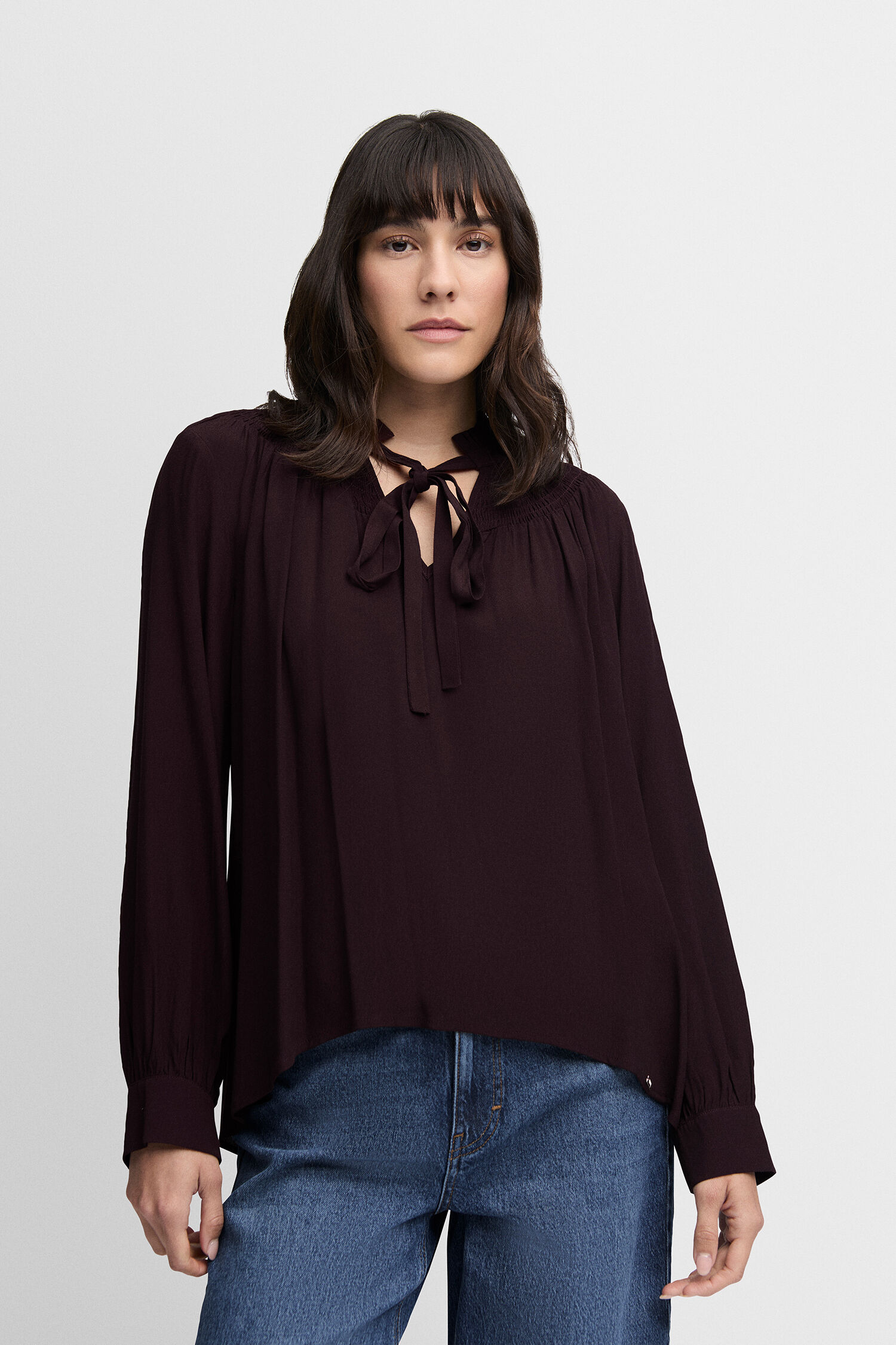 Bluse, Langarm, Erwachsener, Person, Frau