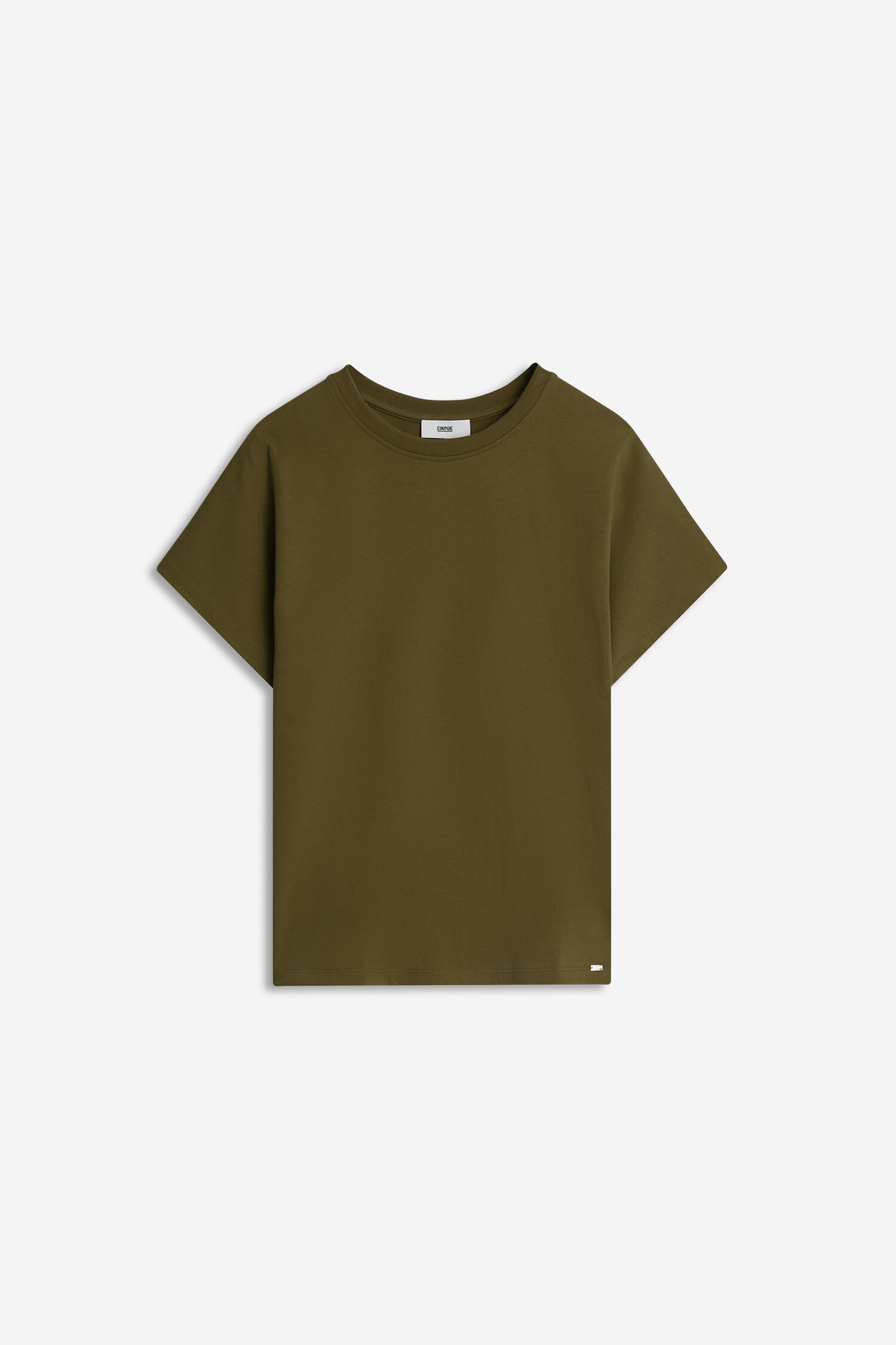 Tee, T-Shirt, OLIVE, Kurzärmlig, Uni